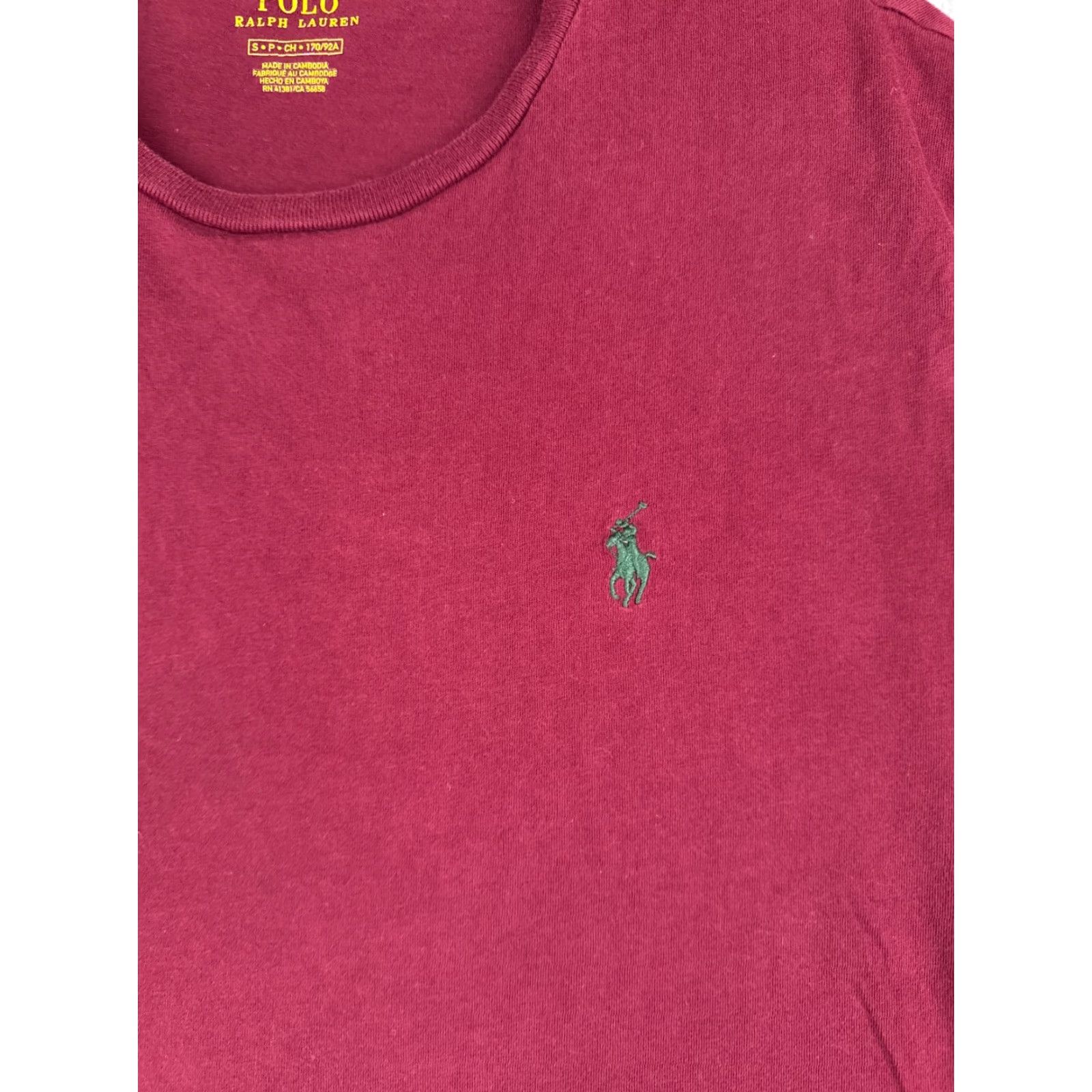 Ralph Lauren VINTAGE Polo Ralph Lauren Shirt Men Small Red Crew Neck Short Sleeve 100% Cotton READ Size US S / EU 44-46 / 1 - 6 Thumbnail