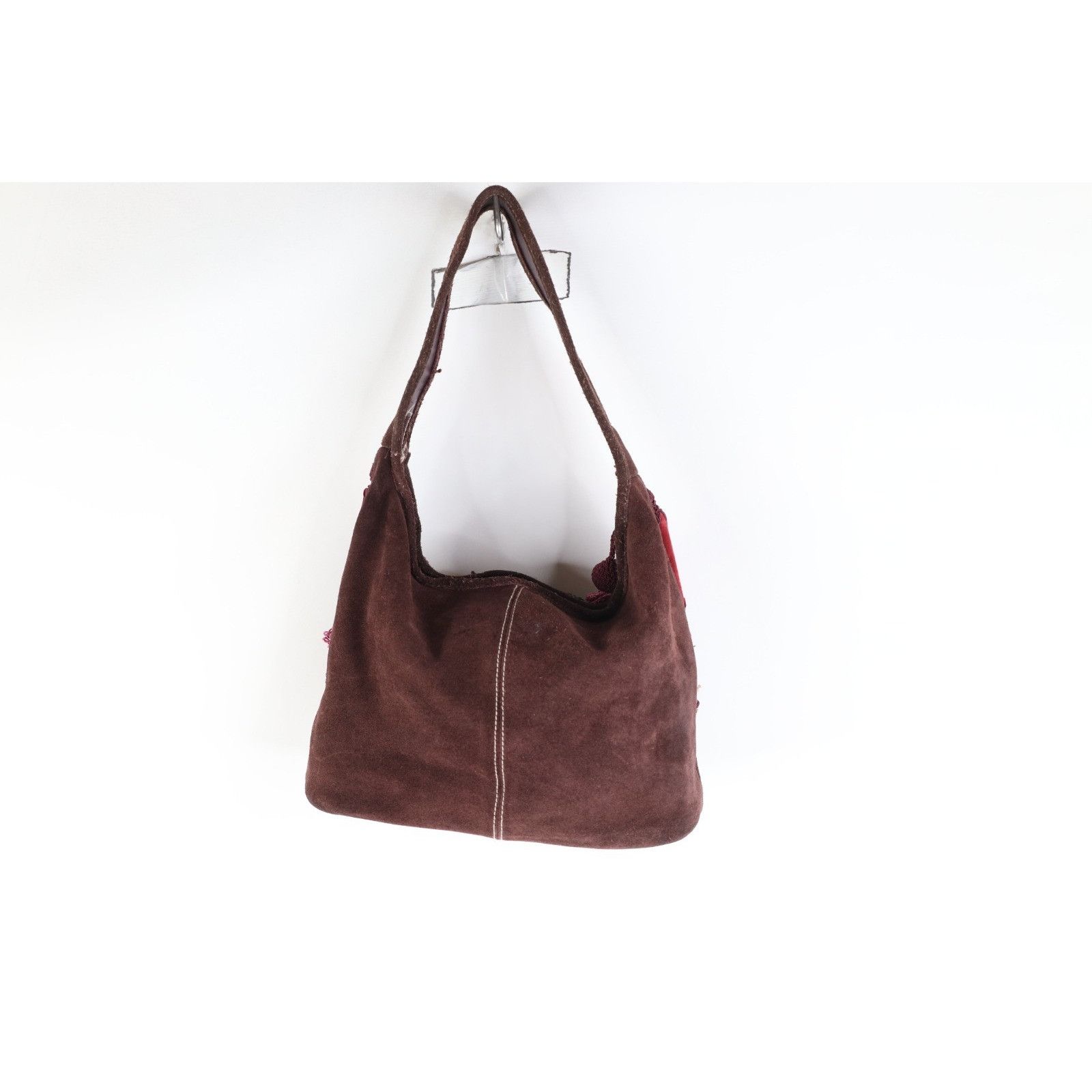 Vintage Vintage 90s Babydoll Suede Leather Patchwork Purse Bag Size ONE SIZE - 4 Thumbnail