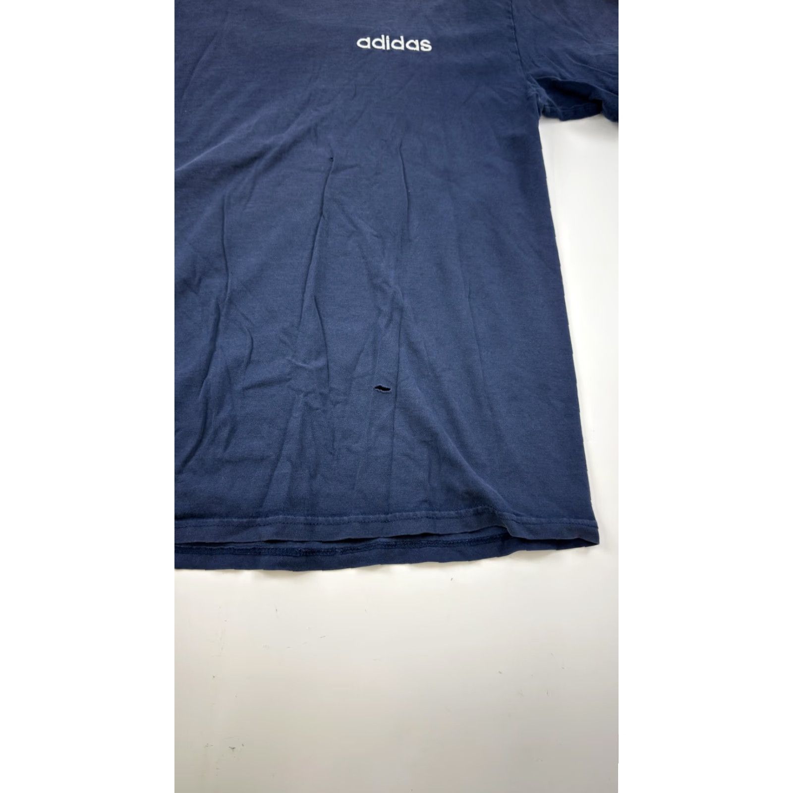 Adidas VINTAGE Adidas T-Shirt Men Large Blue Crew Neck Casual Short Sleeve Logo Embroidered Sports Size US L / EU 52-54 / 3 - 2 Thumbnail