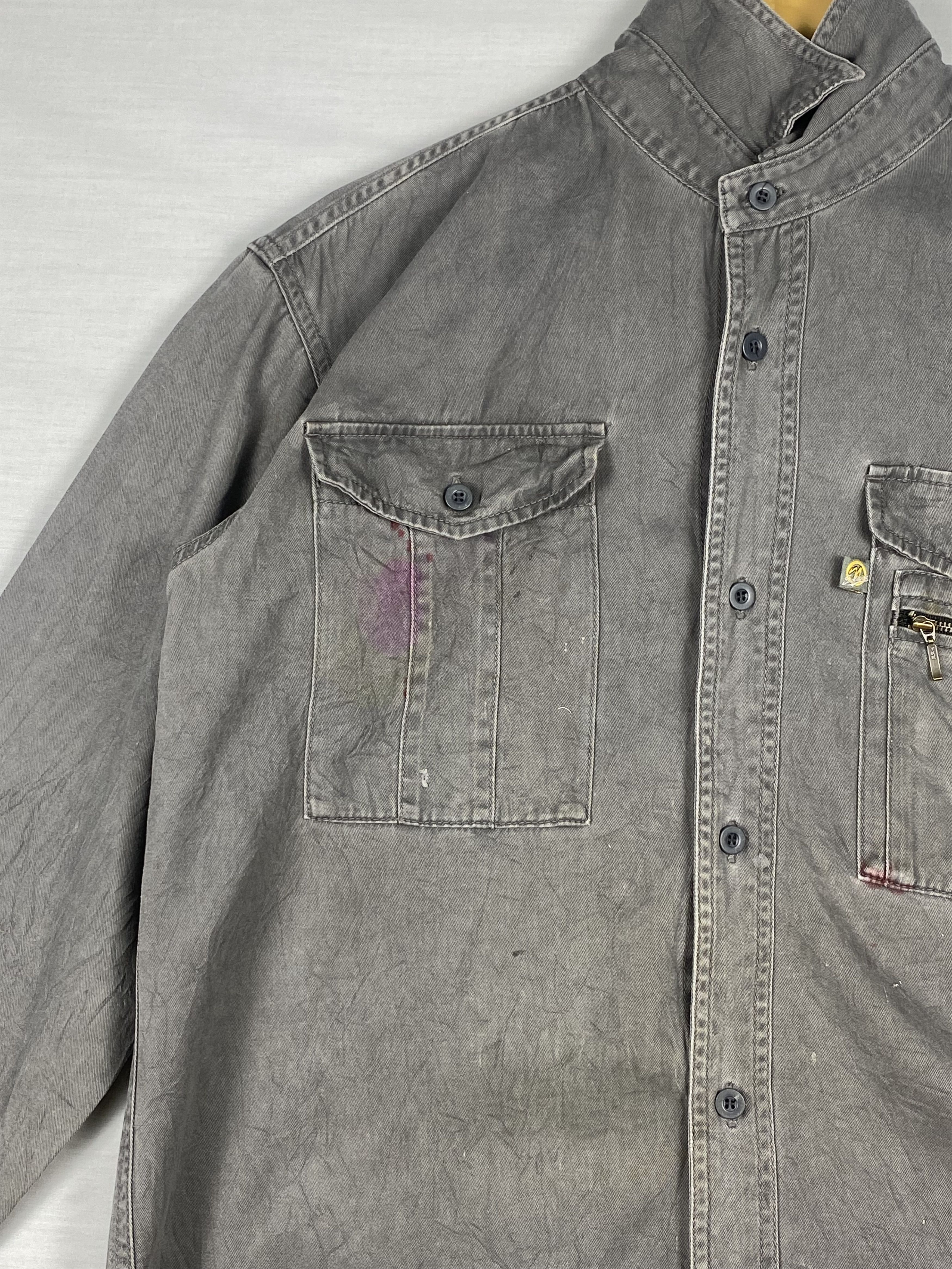 Japanese Brand Vintage Japanese Brand Button Up Twill Workwear Shirt Size US L / EU 52-54 / 3 - 7 Thumbnail