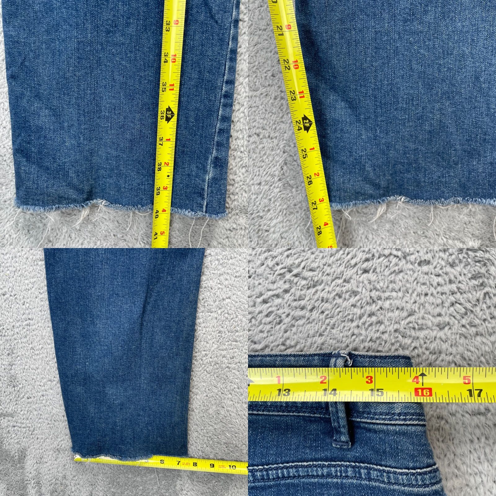 J. Jill J Jill Jeans Womens 10 Blue Kick Flare Ankle Denim Cotton Stretch Frayed Hem Jeans Women 10 Blue Kick Flare Ankle Denim Cotton Stretch Frayed Hem Size 32" / US 10 / IT 46 - 8 Thumbnail