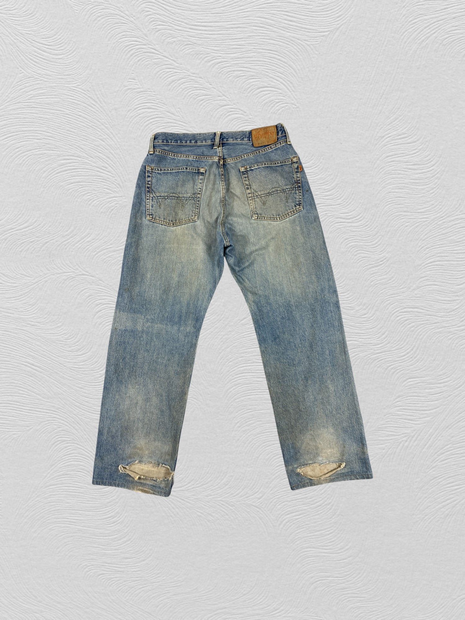 Edwin EDWIN 505X SELVEDGE FADED & RUSTY DISTRESSED DENIM-JN3565 Size US 32 / EU 48 - 2 Thumbnail