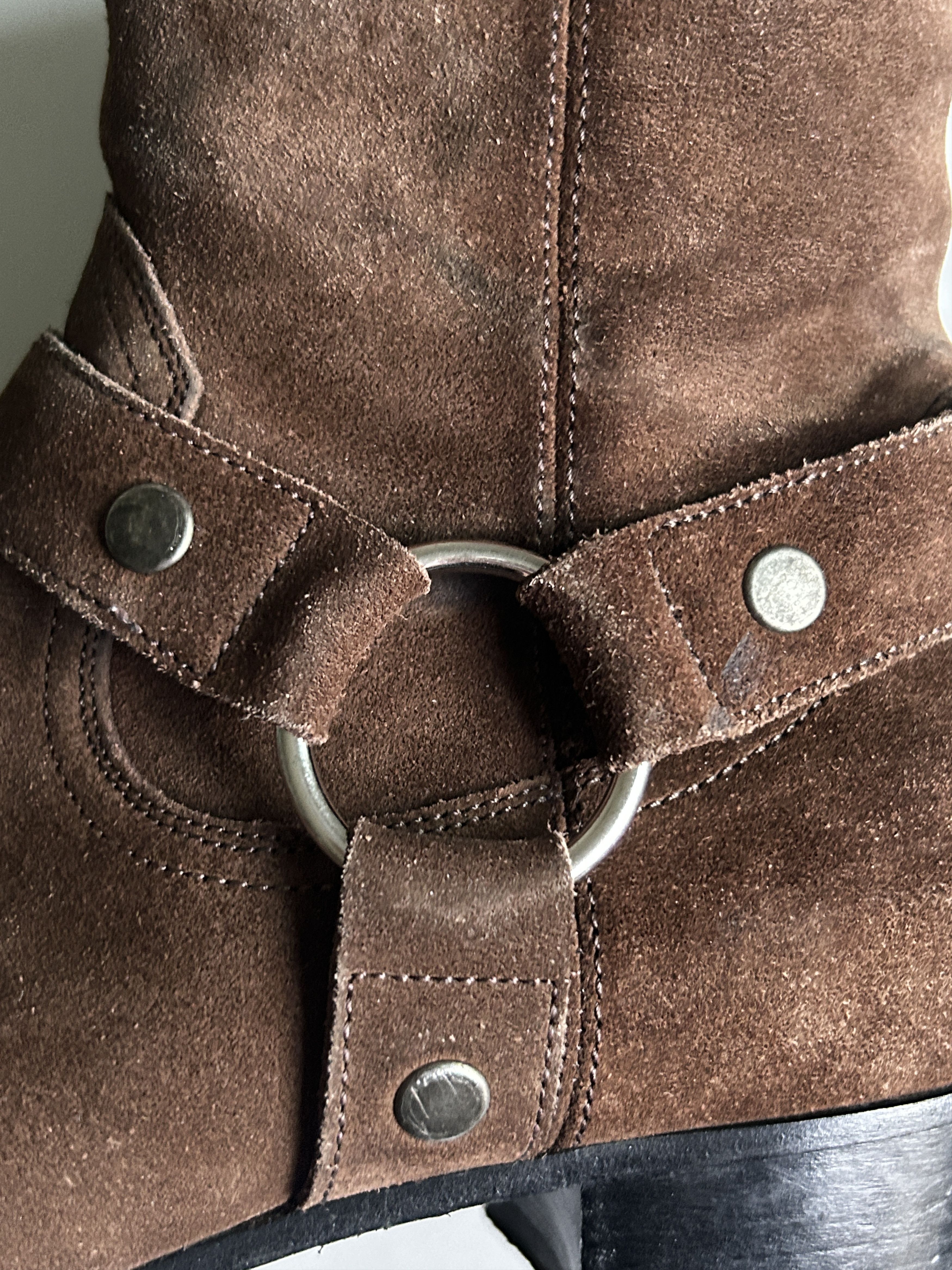Saint Laurent Paris *SOLD* Saint Laurent Wyatt Harness 40 in Dark Brown Suede Size US 11 / EU 44 - 10 Thumbnail