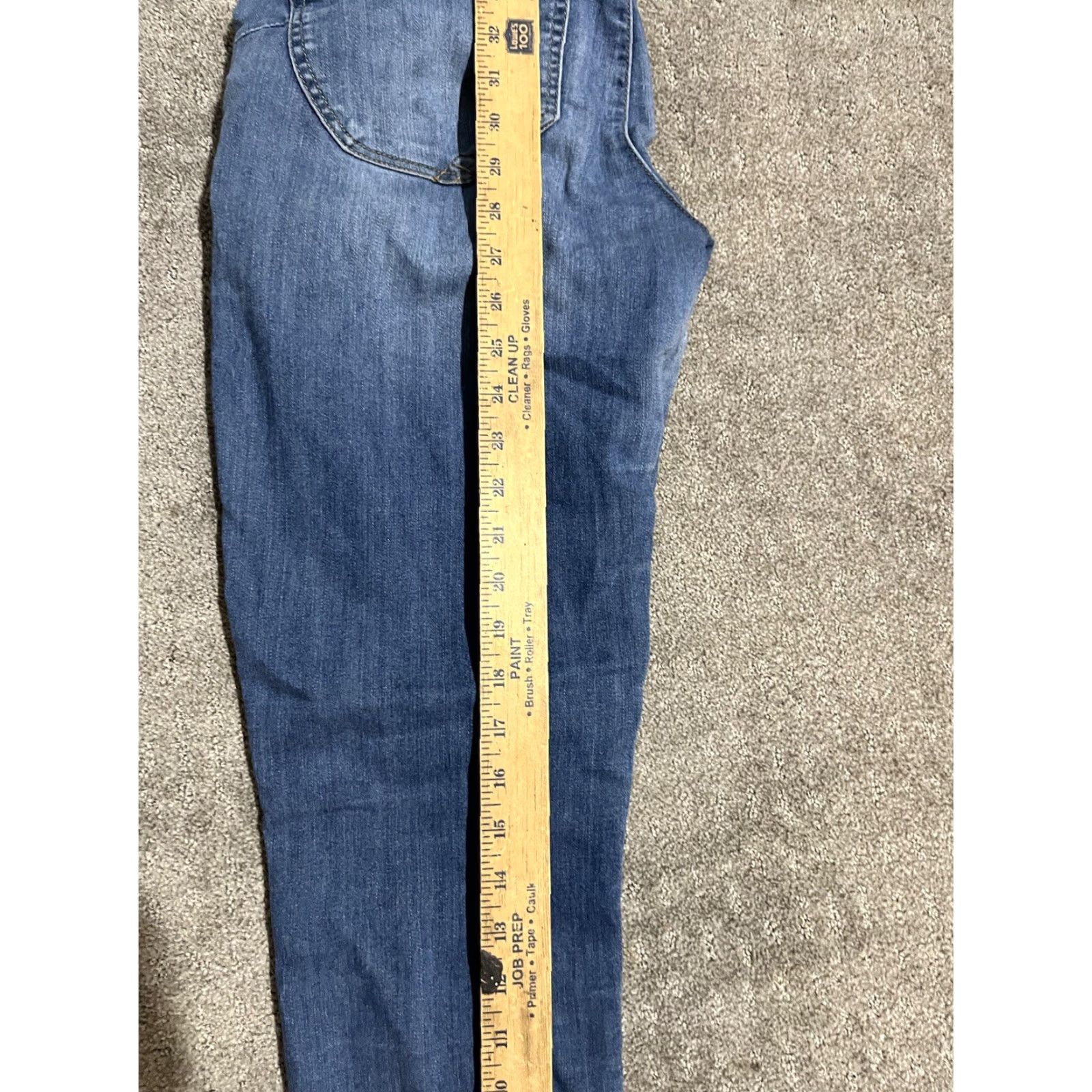 Vintage DEMOCRACY Jeans Skinny Pants Sz 6 Blue Ab Technology Pockets Cotton Stretch Twill Women Regular Rise 26.5" Inseam 26.5" Vintage: No Size 28" / US 6 / IT 42 - 6 Thumbnail