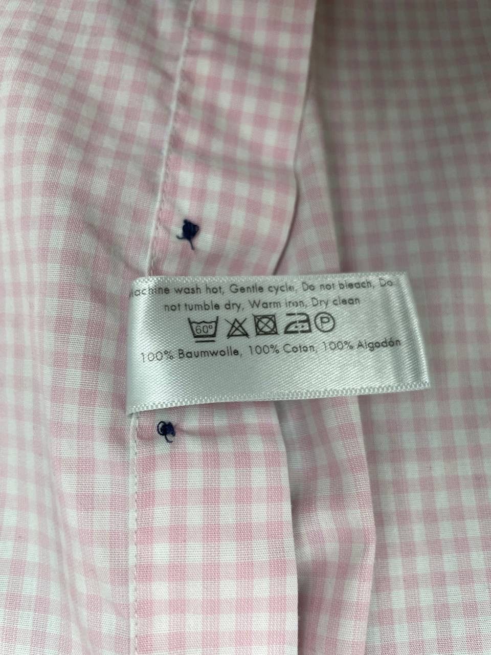 Eton Eton Men Cotton Dress Shirt Slim Fit Check Long Sleeve Pink Size US XL / EU 56 / 4 - 9 Thumbnail