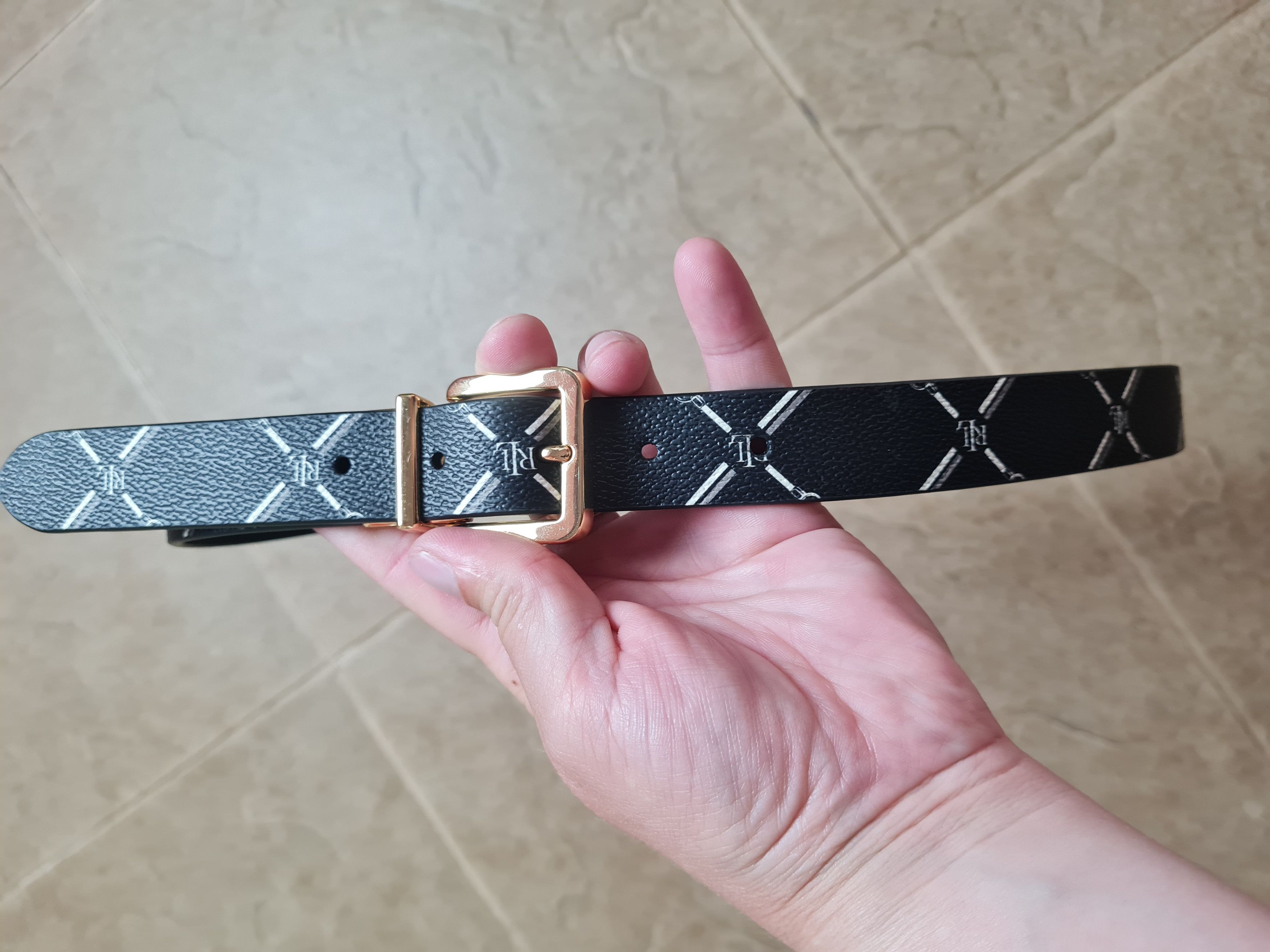 Polo Ralph Lauren Lauren Ralph Lauren Polo Leather belt monogram RPL RL Size ONE SIZE - 2 Thumbnail