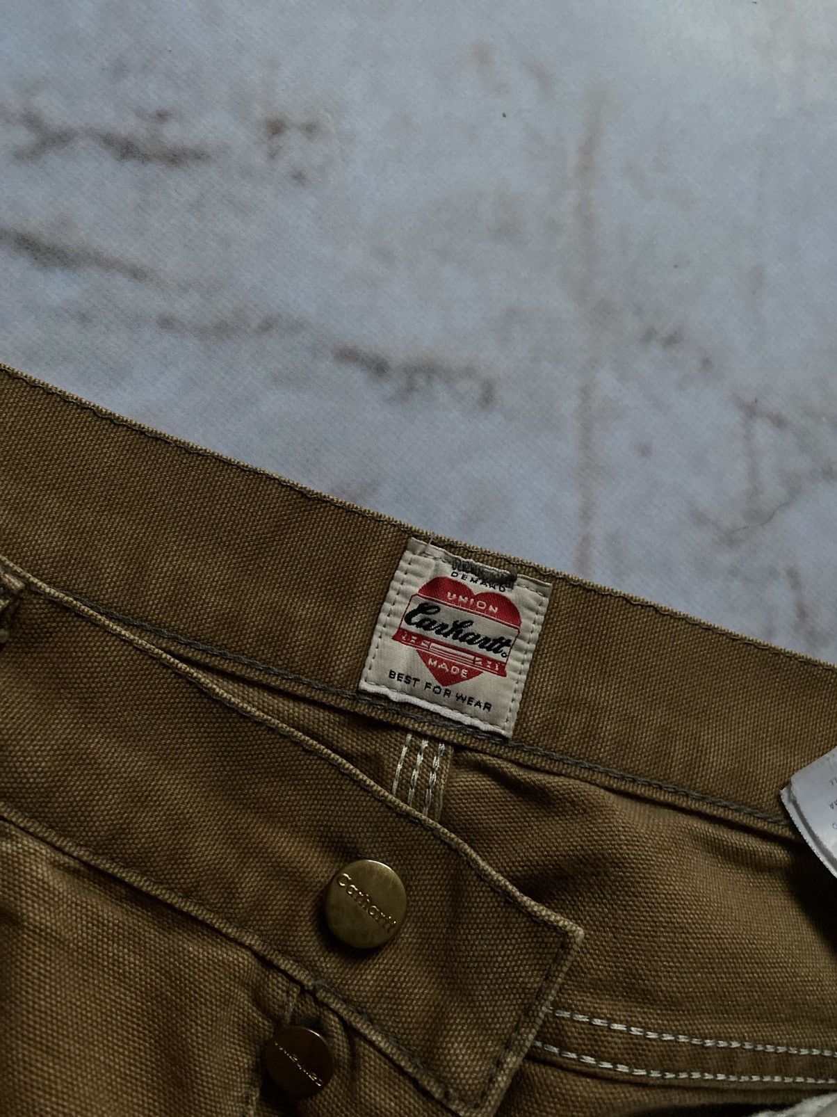 Carhartt × Vintage RARE Vintage 90s Carhartt Brown Denim Carpenter Pants Hype Size US 29 - 10 Thumbnail