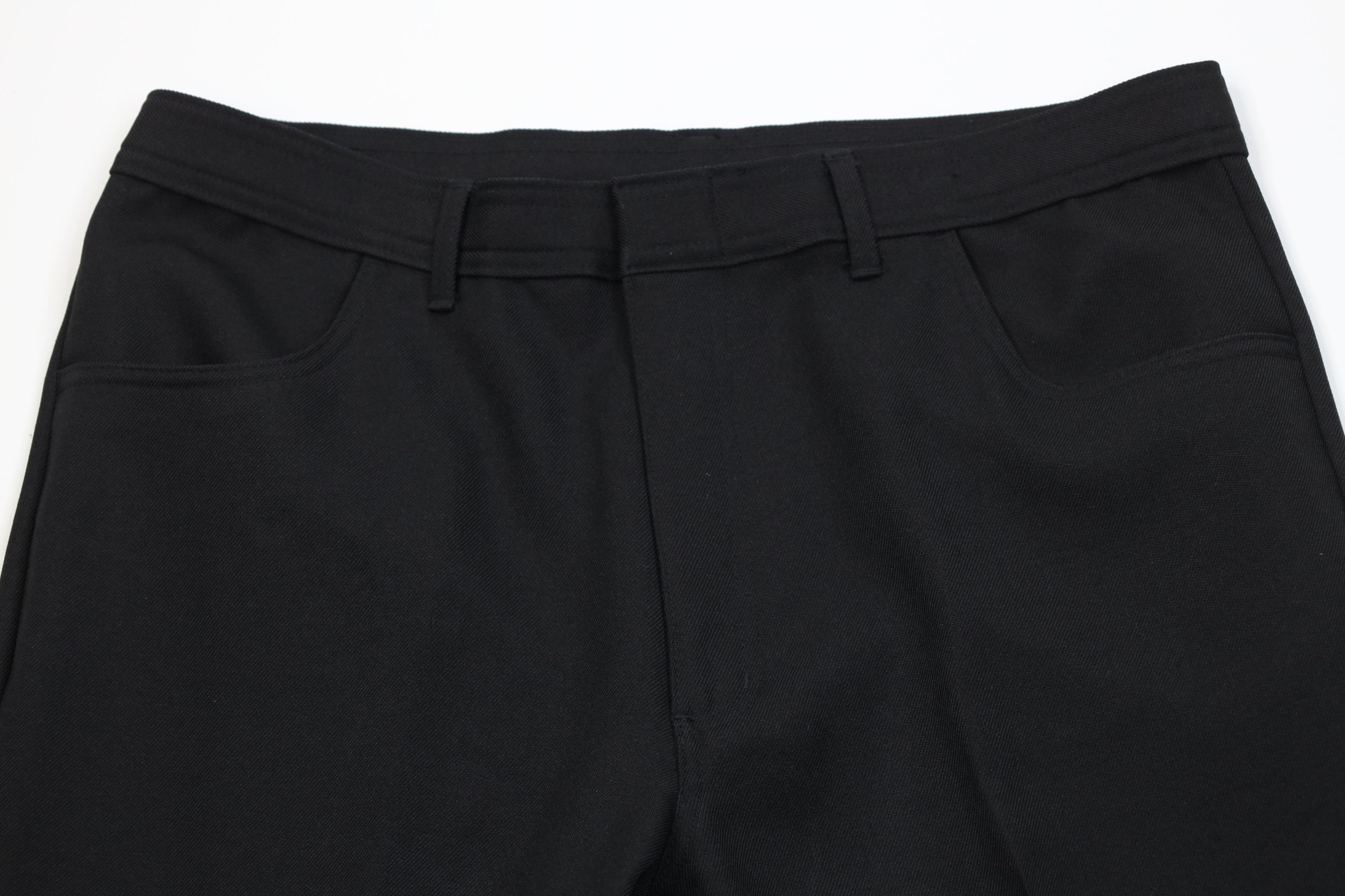 Vintage Vintage 90s Streetwear Flared Wide Leg Chino Pants Black Size US 36 / EU 52 - 2 Thumbnail