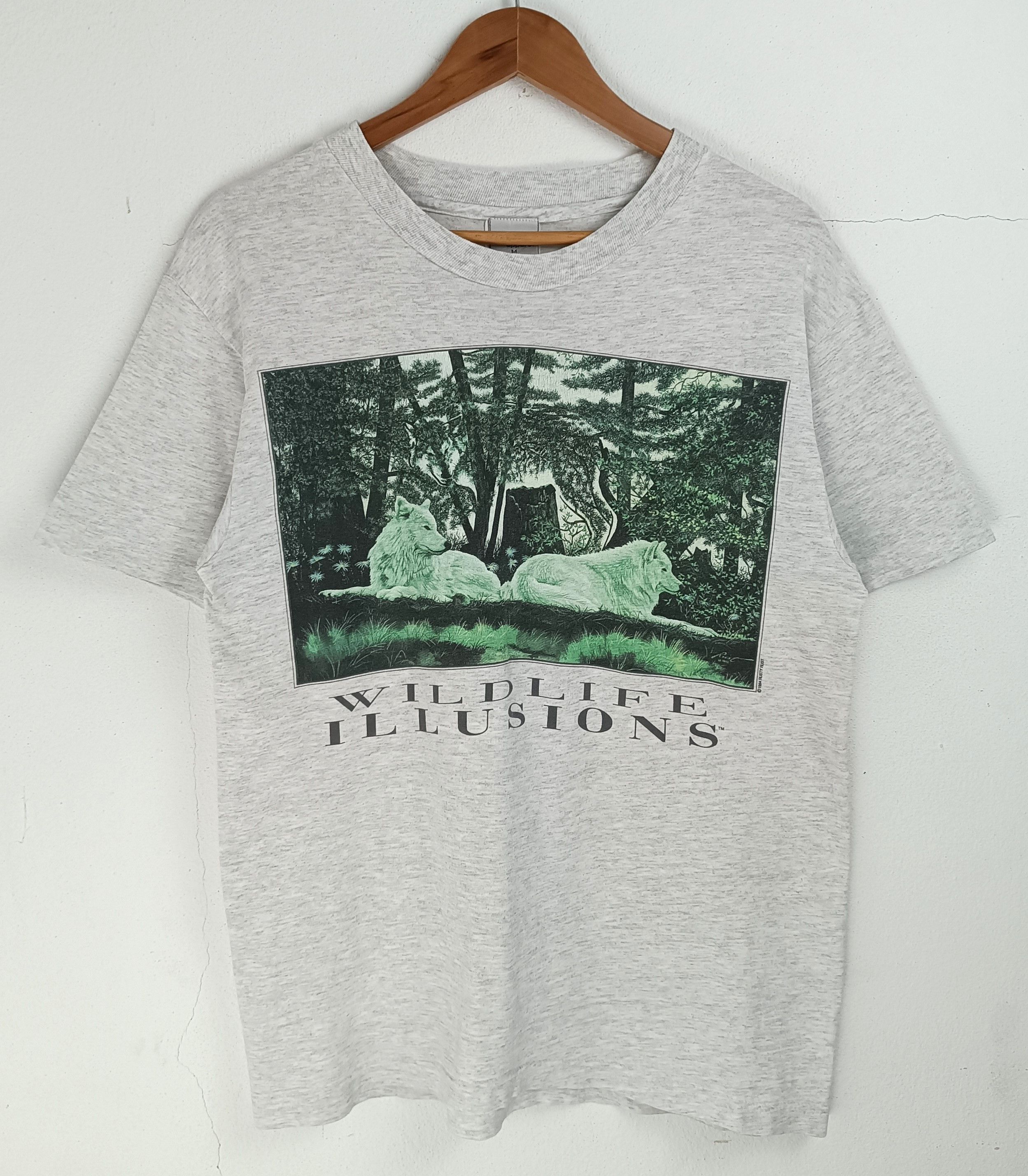 Other VINTAGE '94 RUSTY RUST WILDLIFE ILLUSIONS WOLF ART NATURE Ts Size US M / EU 48-50 / 2 - 3 Thumbnail