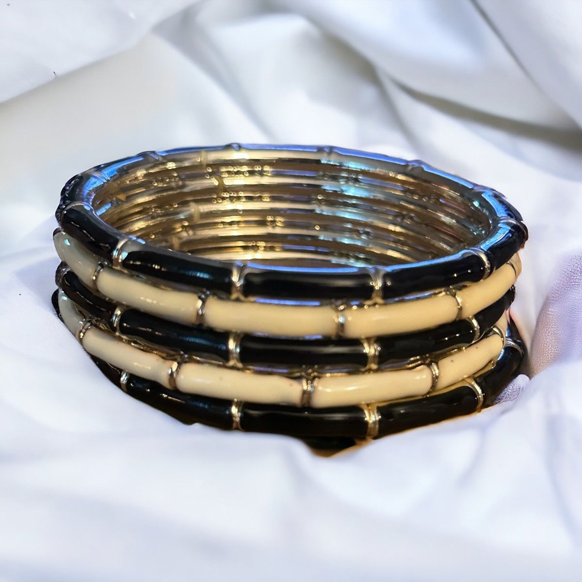 Other Plastic enamel bamboo bangle bracelets Size ONE SIZE - 1 Thumbnail