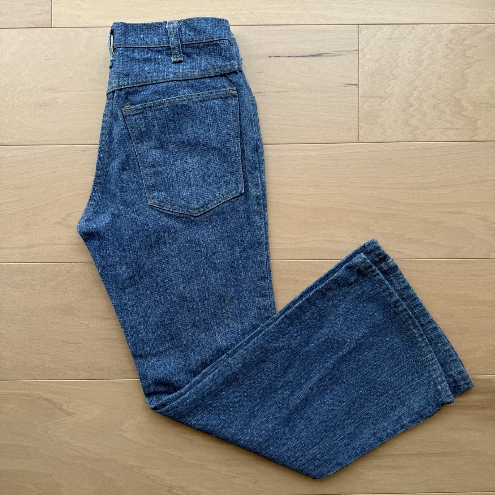 Vintage Vintage National Flare Jeans 28 Medium Wash 80s Made in USA Size 30" / US 8 / IT 44 - 2 Thumbnail