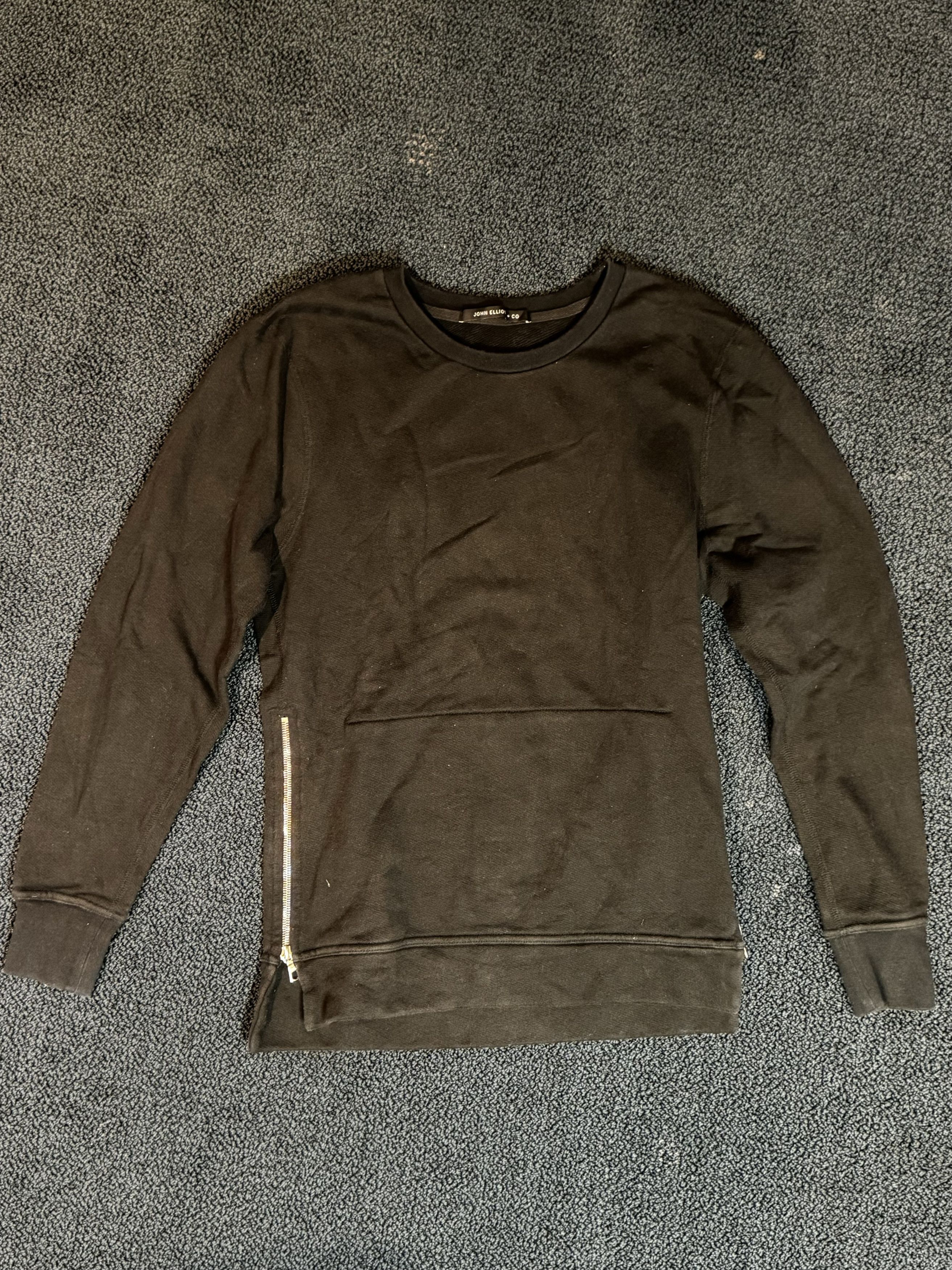 John Elliott John Elliott Black Crew Neck Sweatshirt Size US M / EU 48-50 / 2 - 1 Thumbnail