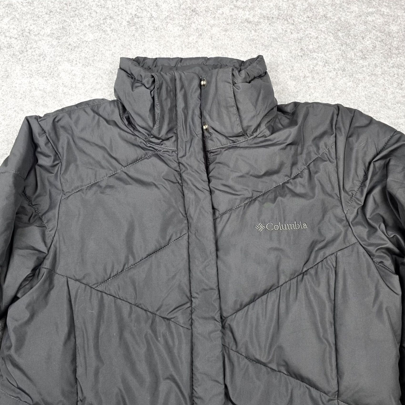 Vintage Columbia Coat Womens Small Black Puffer Long Quilted Hooded Zip Pockets Warm Size S / US 4 / IT 40 - 2 Thumbnail