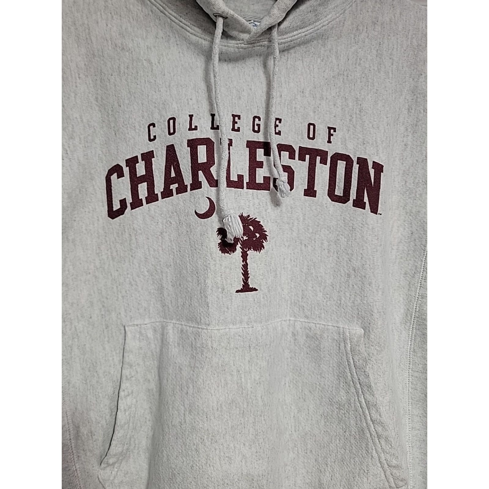Champion VINTAGE Champion Reverse Weave Hoodie Sweatshirt Gray Sz S College Charleston Casual Men Hoodie Size US S / EU 44-46 / 1 - 2 Thumbnail