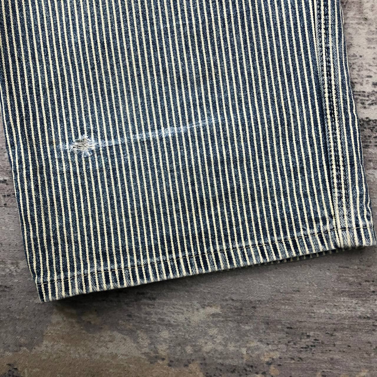 Other P450 VTG BLUE WAY WORKWEAR DISTRESSED HICKORY STRIPED PANTS Size US 28 / EU 44 - 8 Thumbnail