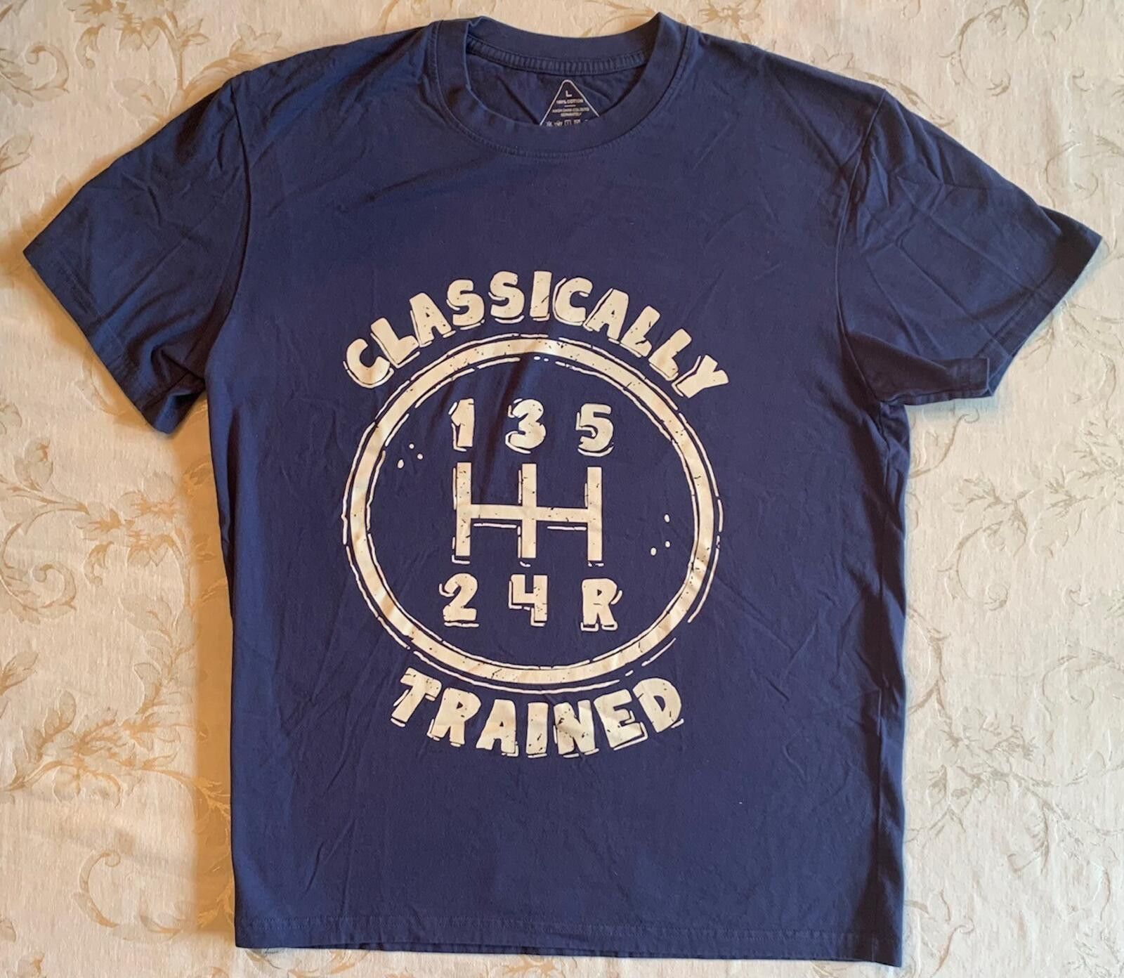 The Unbranded Brand New Men's Blue Large Classically Trained Graphic T-Shirt Size US L / EU 52-54 / 3 - 1 Thumbnail