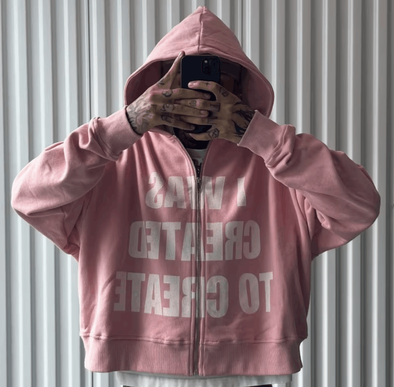Japanese Brand printed zipper pink y2k hoodies Size US XL / EU 56 / 4 - 4 Thumbnail