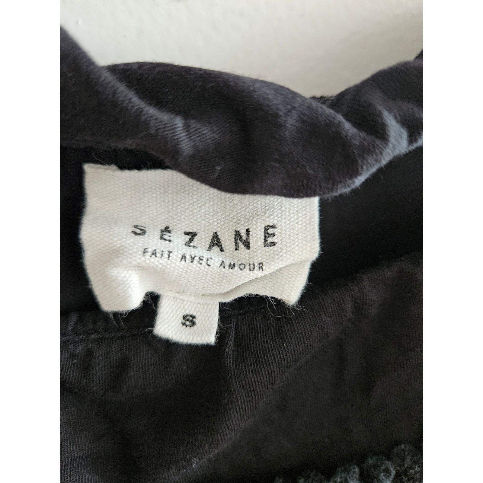 Sezane Sezane Size S Black Tie-Shoulder Sundress 100% Pima Cotton Size S / US 4 / IT 40 - 3 Thumbnail