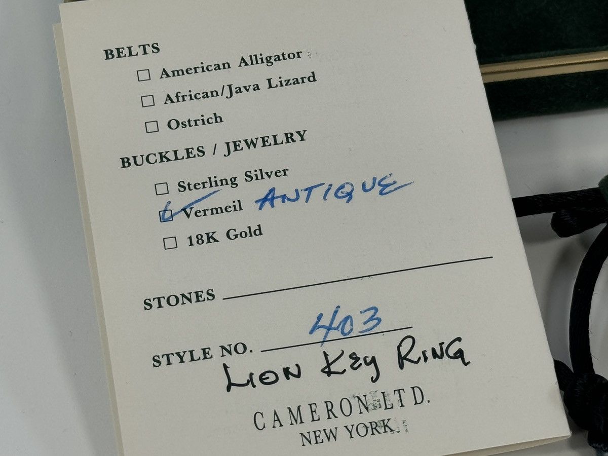 Japanese Brand × Other × Vintage VTG Rick Cameron Lion Key Chain 925 Sterling Silver 24k Gold Size ONE SIZE - 15 Thumbnail