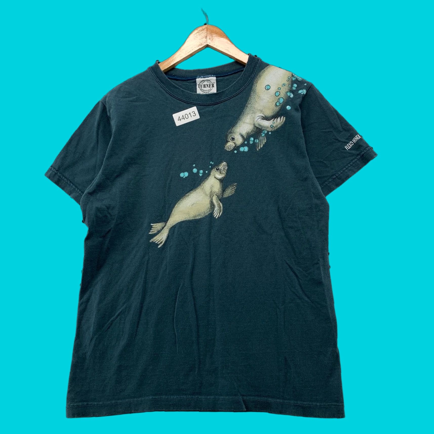 Vintage VINTAGE Turner Manatee Shirt Mens M Green 90s Graphic Crew Neck Short Sleeve USA Mens Size US M / EU 48-50 / 2 - 1 Thumbnail