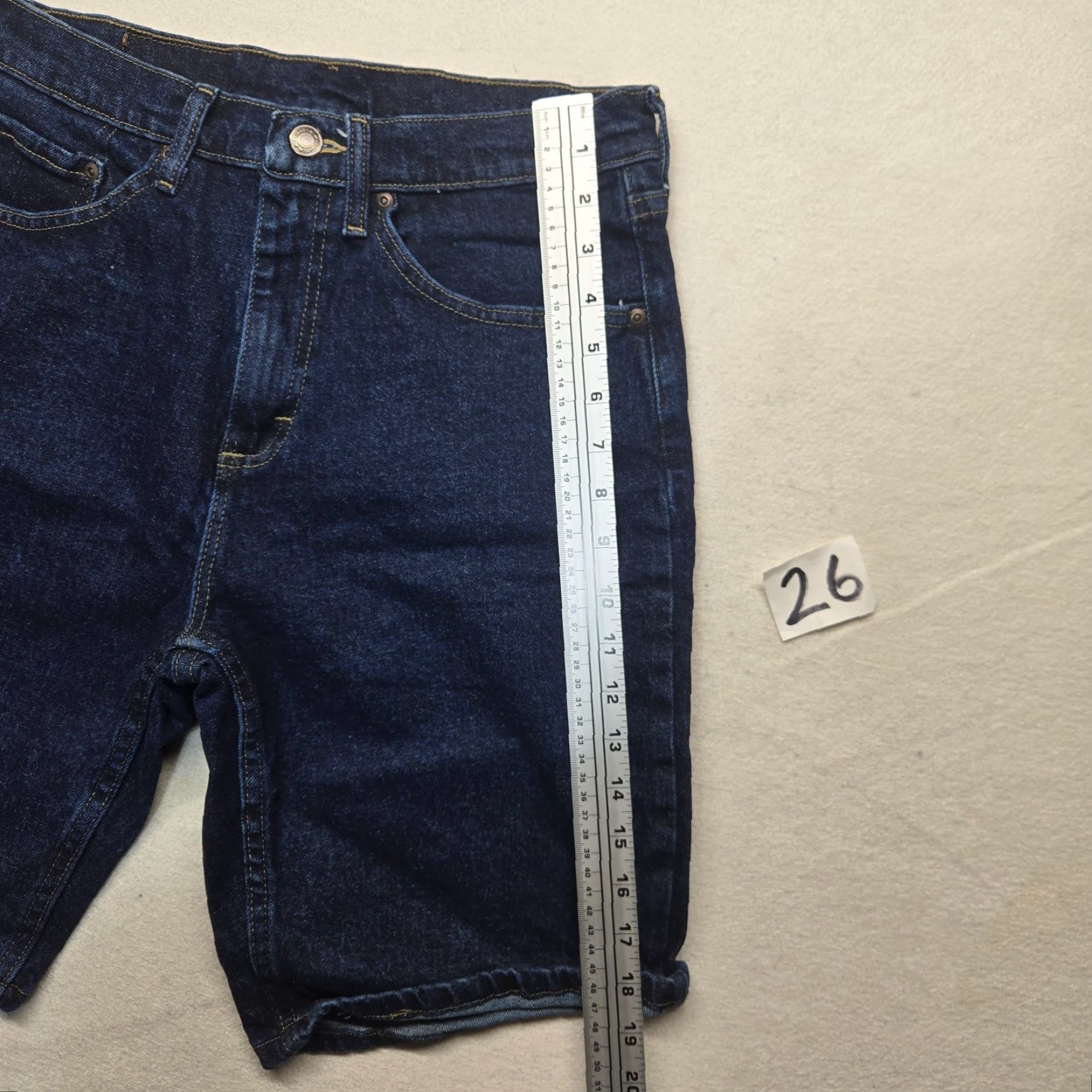 Wrangler VINTAGE Wrangler Men's Shorts Bermuda Relaxed Fit Cotton Stretch 10" Denim Blue Summer Casual Size US 30 / EU 46 - 4 Thumbnail