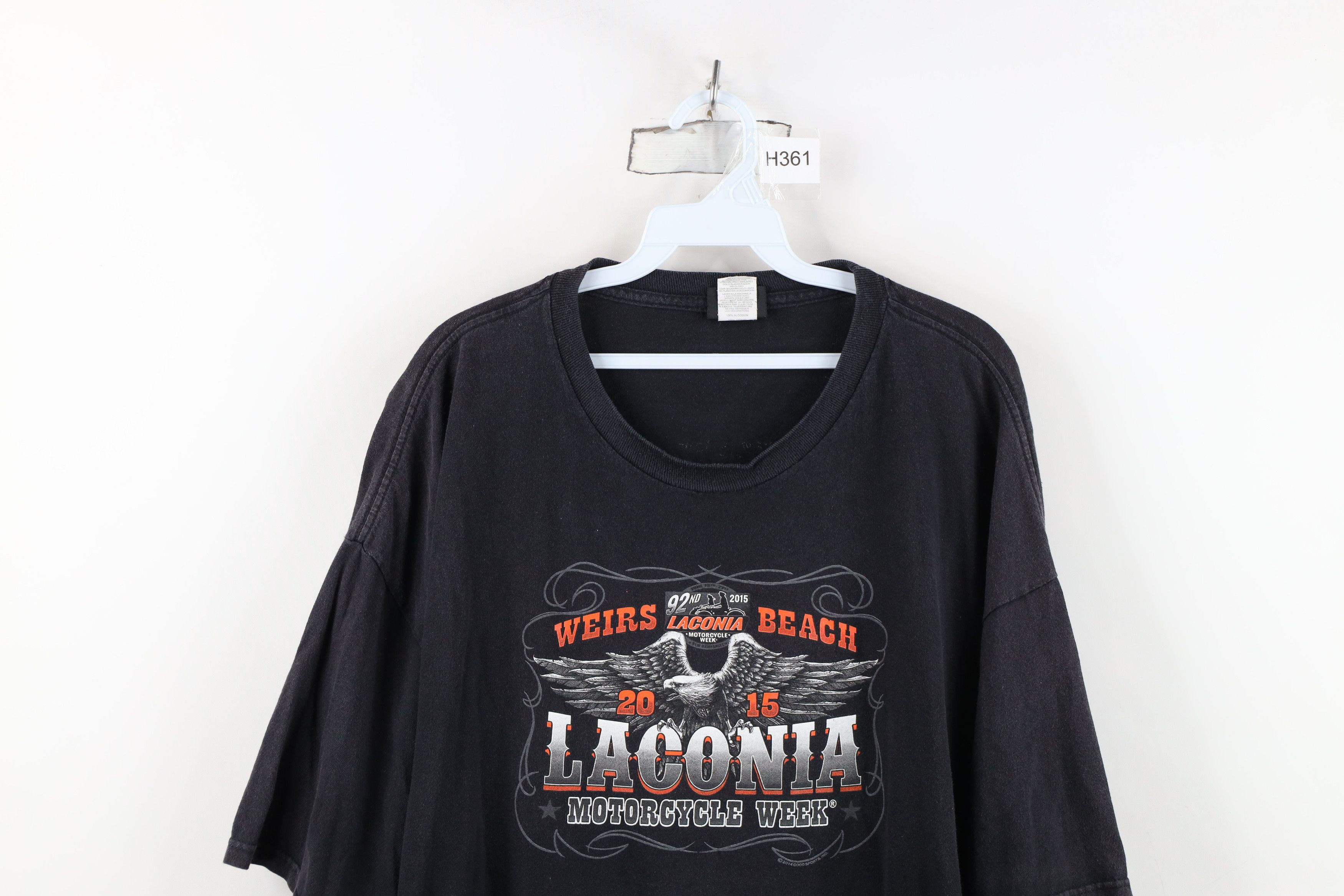 Vintage Vintage Y2K Spell Laconia Bike Week Motorcycle T-Shirt Black Size US XXL / EU 58 / 5 - 2 Thumbnail