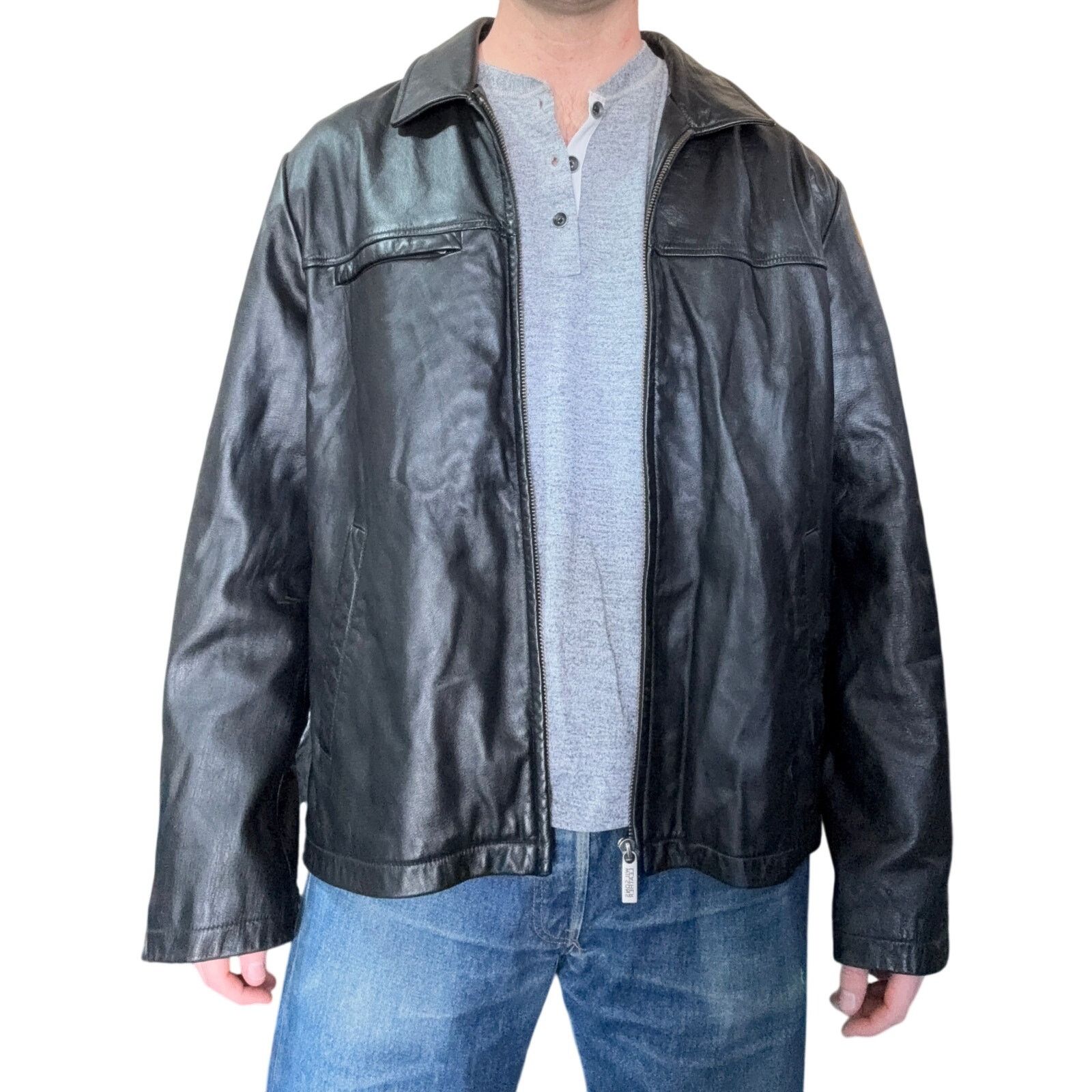 Wilsons Leather Vintage Wilson’s Black Leather Jacket Sz L Size US L / EU 52-54 / 3 - 4 Thumbnail