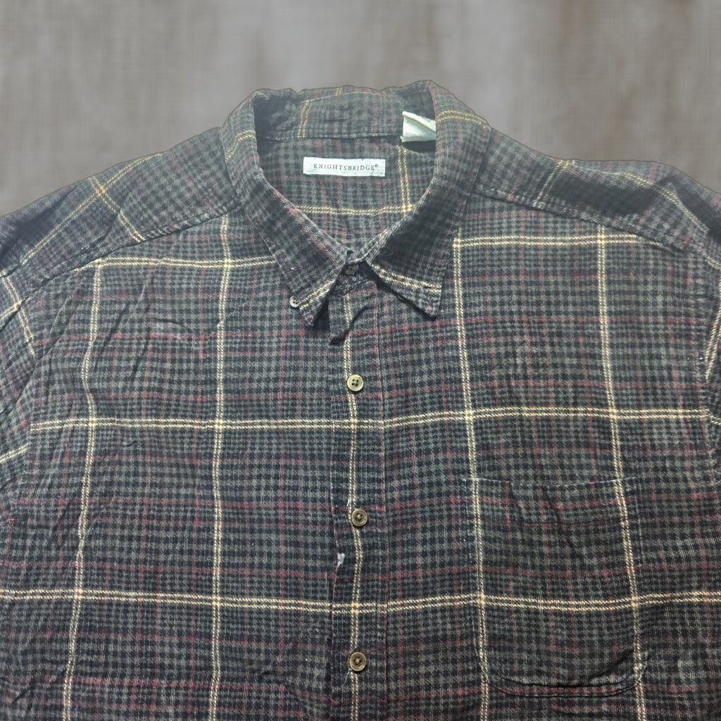 Vintage VINTAGE Knightsbridge Shirt Black Plaid Flannel Button-Up Adult XL Knit/Cotton Casual Workwear Men’s XL Plaid 90s? (No extra) Size US XL / EU 56 / 4 - 1 Thumbnail