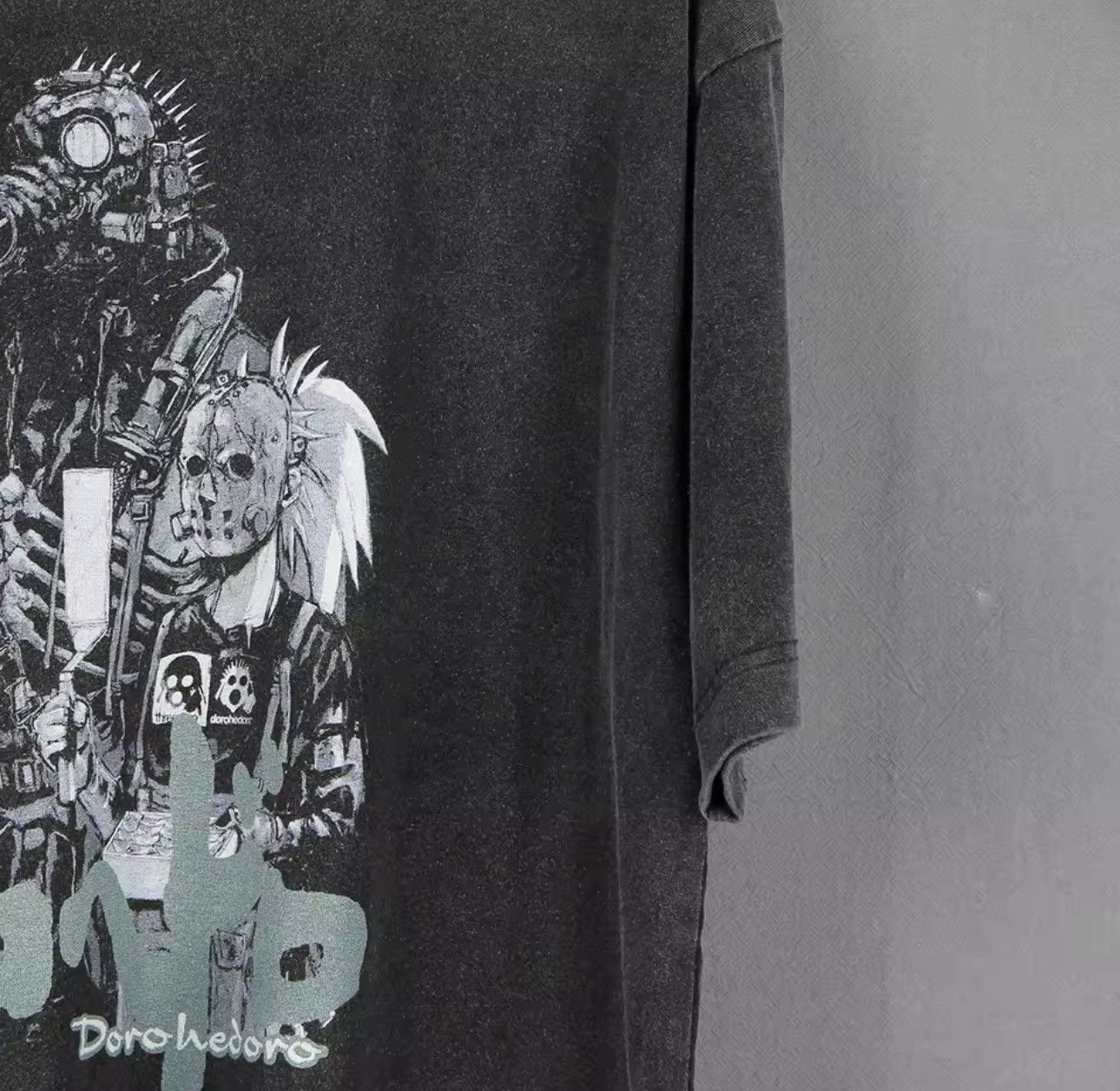 Japanese Brand × Vintage Anime Cartoon Jujutsu Kaisen Washed Black Shirt Size US L / EU 52-54 / 3 - 2 Thumbnail