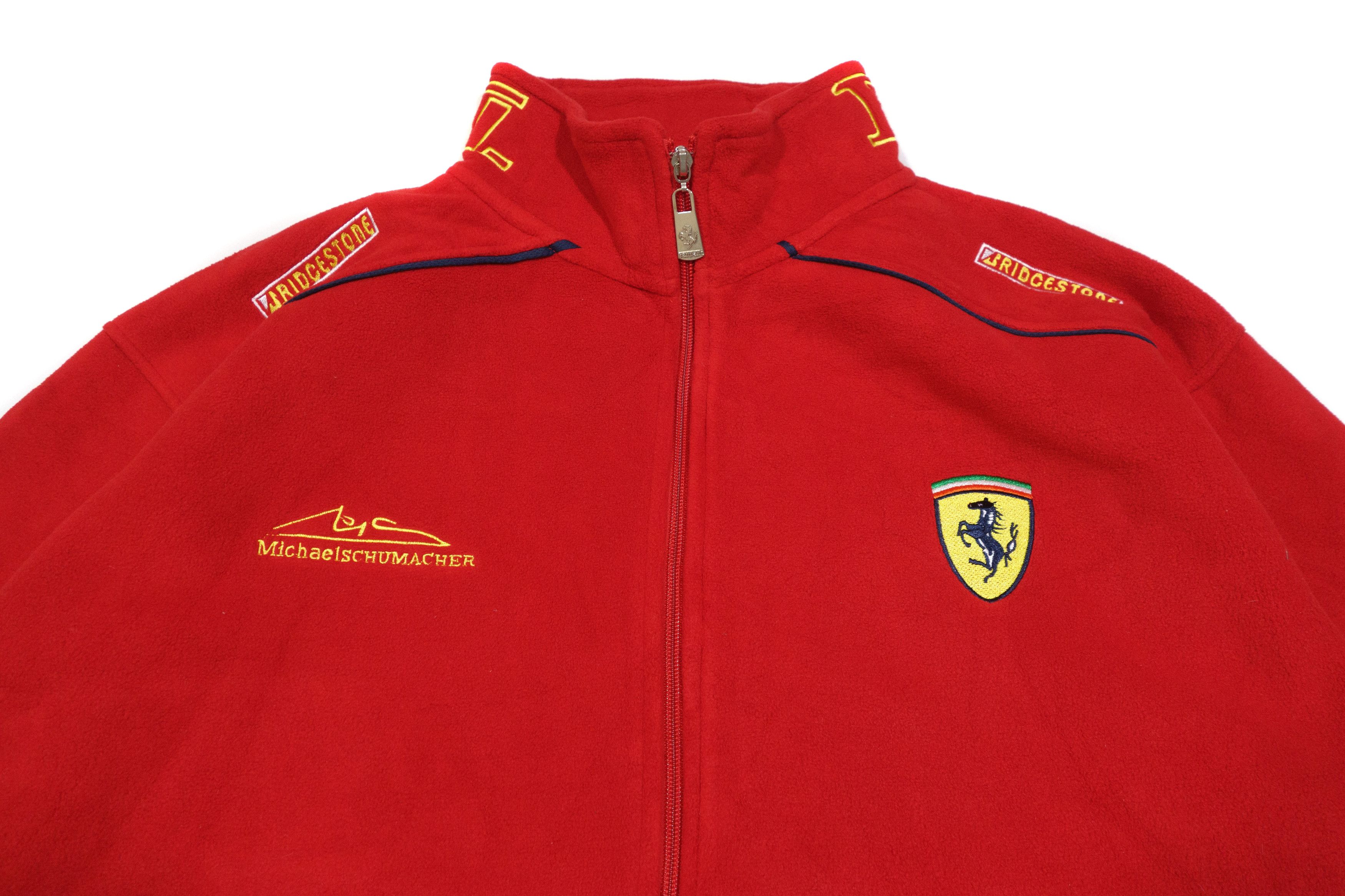 Ferrari 90S Michael Schumacher Logo Neck Fleece Jacket Size US XXL / EU 58 / 5 - 3 Thumbnail