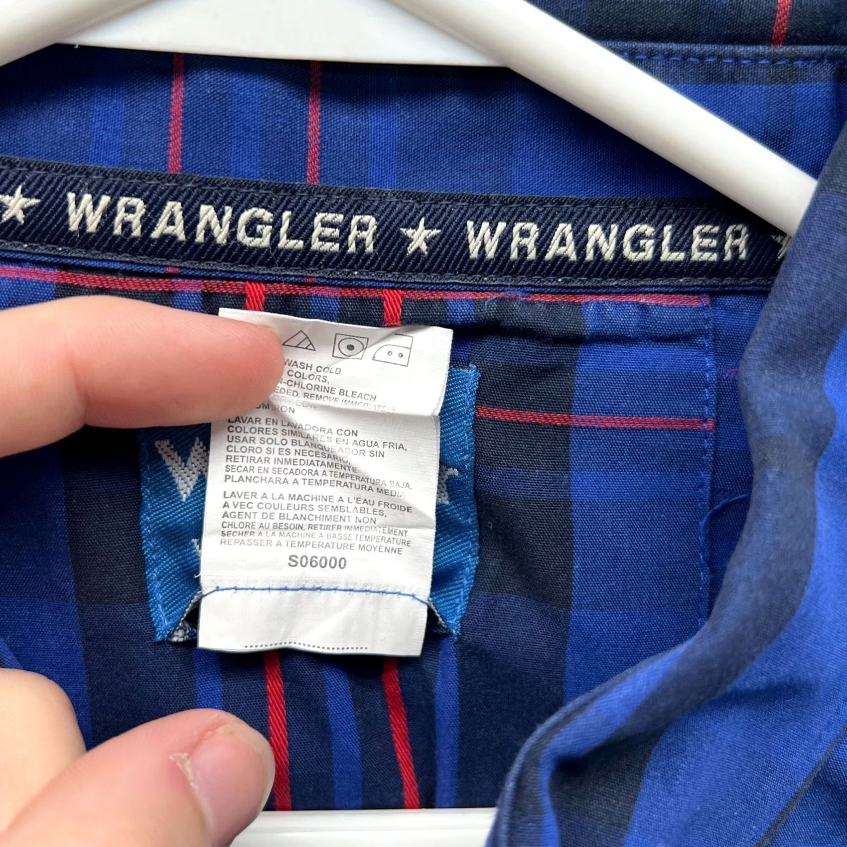 Wrangler Wrangler Shirt Men XXL Blue Plaid Button Up Western Cowboy Vtg Modern Fit Button-Down Collared Long Sleeve 54in Chest Blue 2XL Regular 54in Size US XXL / EU 58 / 5 - 3 Thumbnail