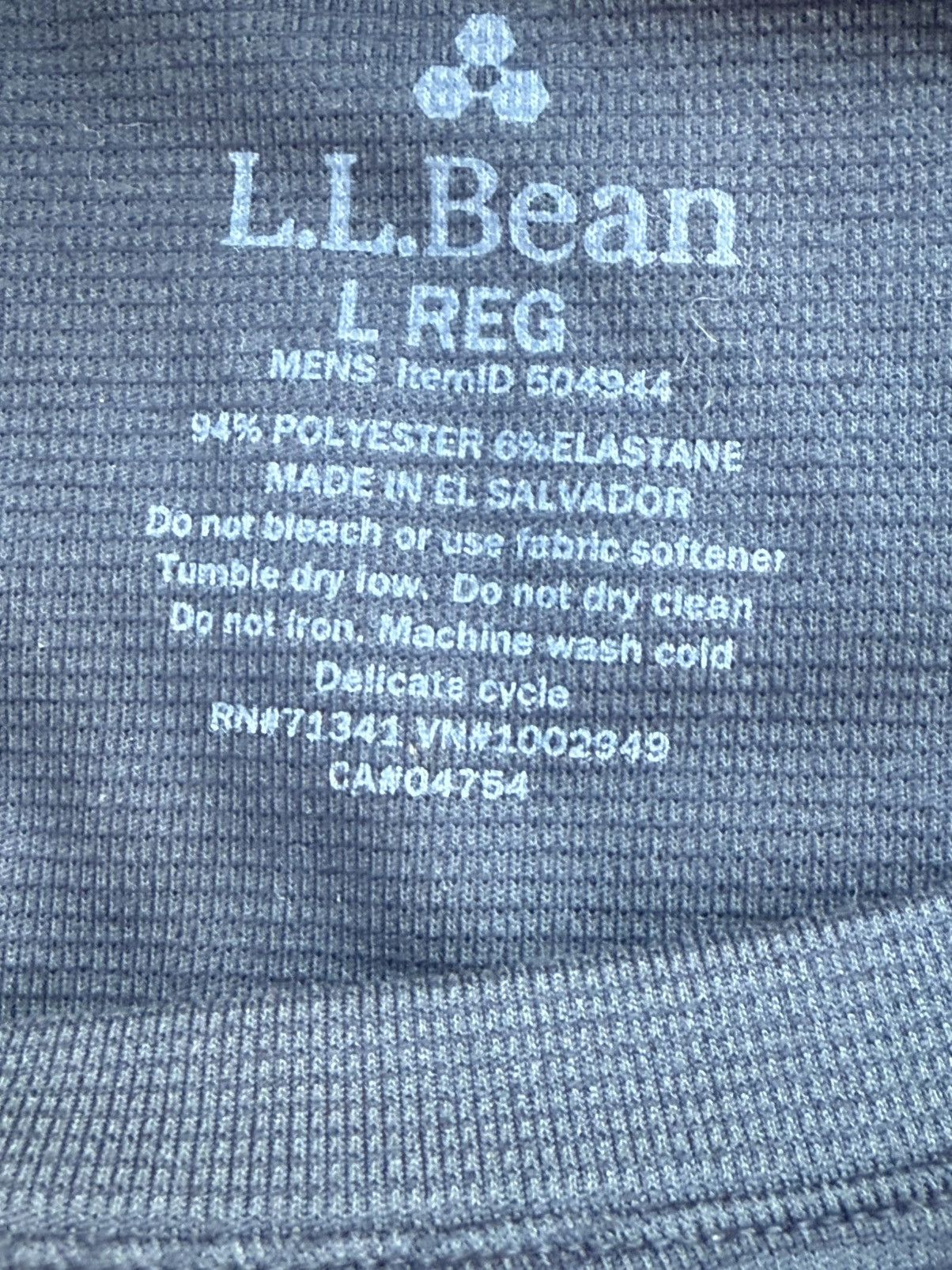 L.L. Bean LL Bean Midweight Base Layer Crew Top Shirt Thumb Holes Size US L / EU 52-54 / 3 - 8 Thumbnail