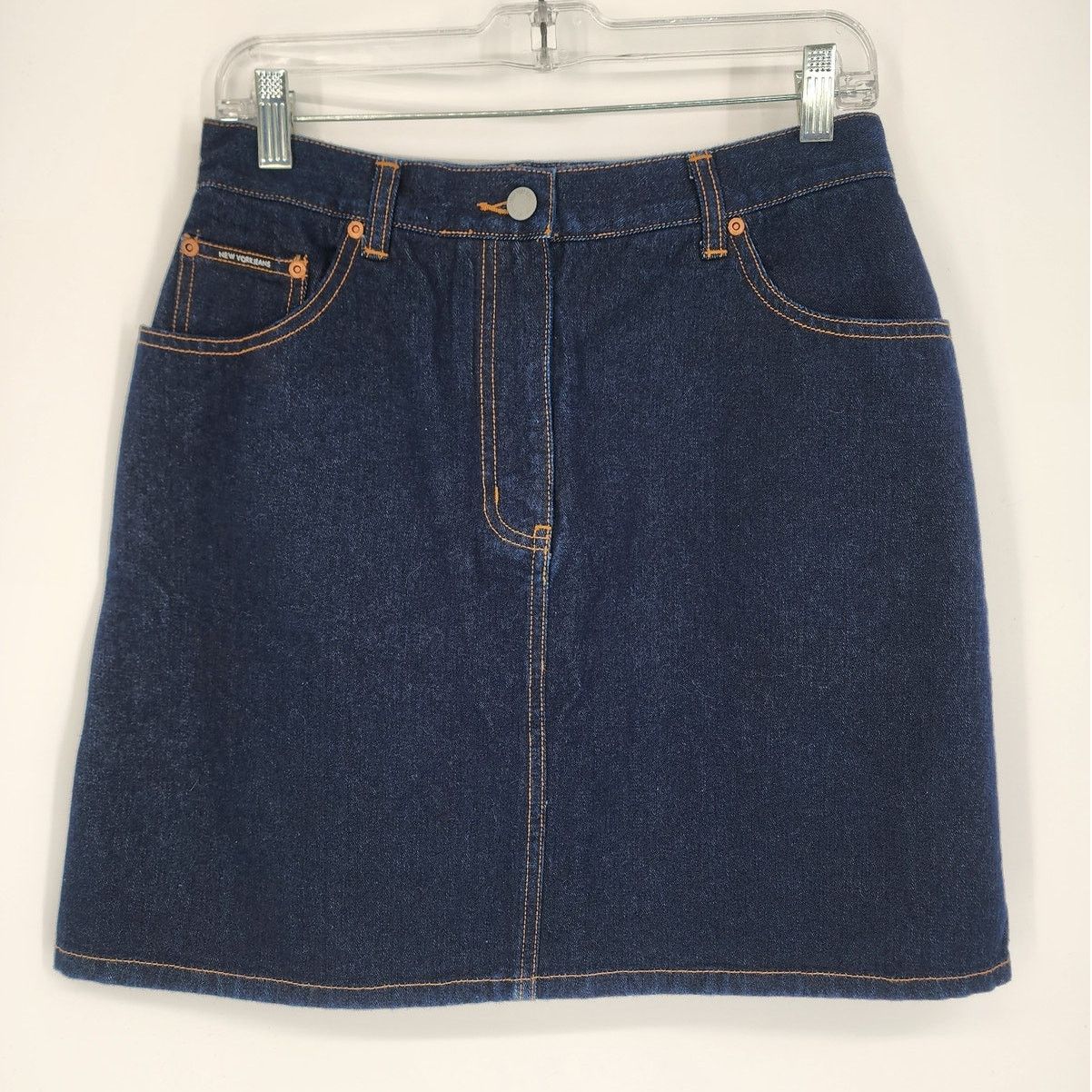 Other New York & Company NY Jeans Denim Skirt Dark Wash Size 8 NWT Size 30" / US 8 / IT 44 - 2 Thumbnail
