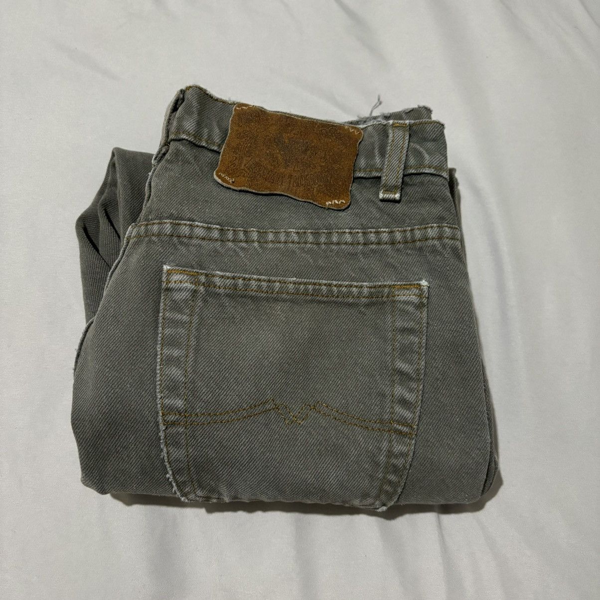 Jean × Vintage Vintage 1990s Faded Green Denim Jeans Size US 30 / EU 46 - 13 Thumbnail