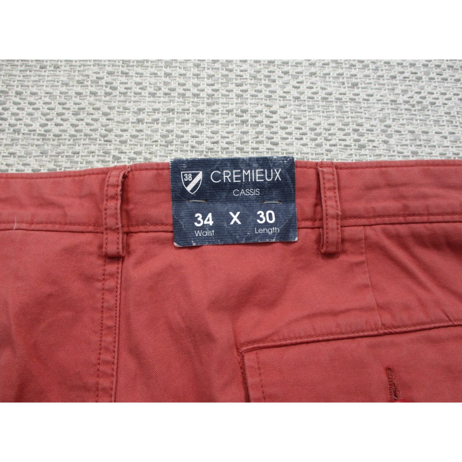 Cremieux Cremieux Classics Mens Pants Chino 34x30 Comfort Stretch Flat Front Pink 90s Logo City Preppy Vintage No Size US 34 / EU 50 - 4 Thumbnail