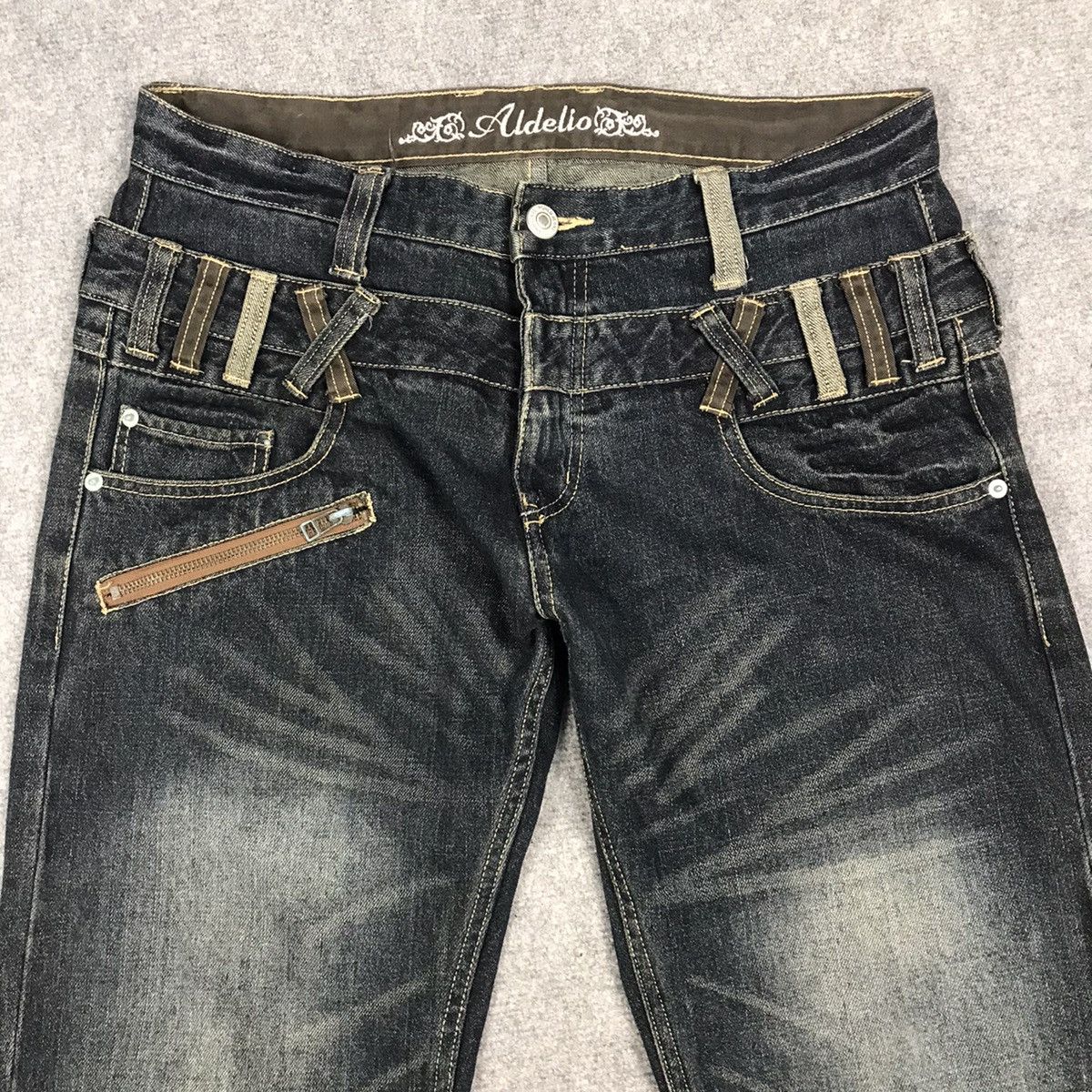 If Six Was Nine × Japanese Brand × Le Grande Bleu (L.G.B.) DOUBLE WAIST JAPANESE STYLE ALDELIO DENIM PANTS Size US 32 / EU 48 - 4 Thumbnail