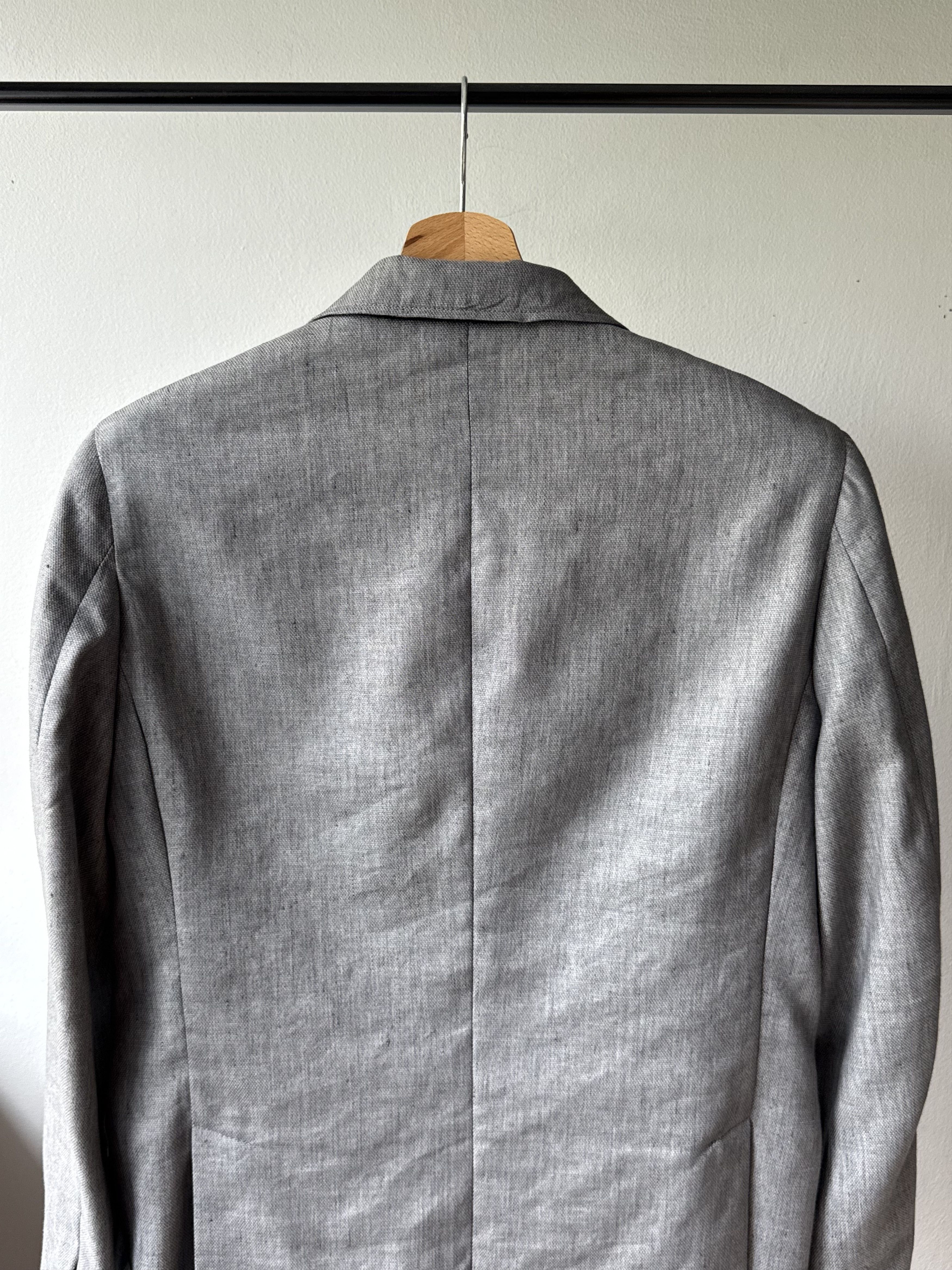 Gant Rugger Gant Rugger Linen/Wool Grey Melange Sport Blazer Coat Jacket Size 44R - 5 Thumbnail
