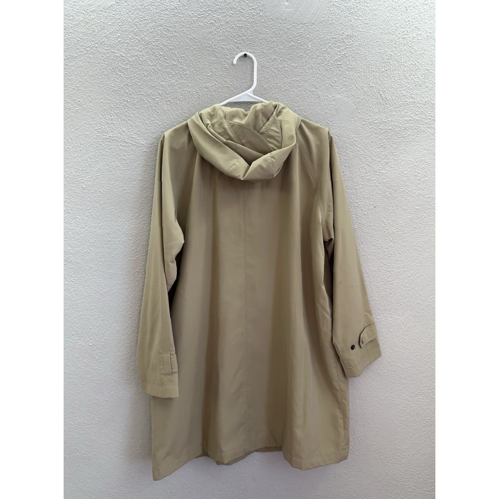 Vintage L.L. Bean Womens Jacket Size Petite Large Tan Zip Up Hooded Trench Coat Size L / US 10 / IT 46 - 7 Thumbnail