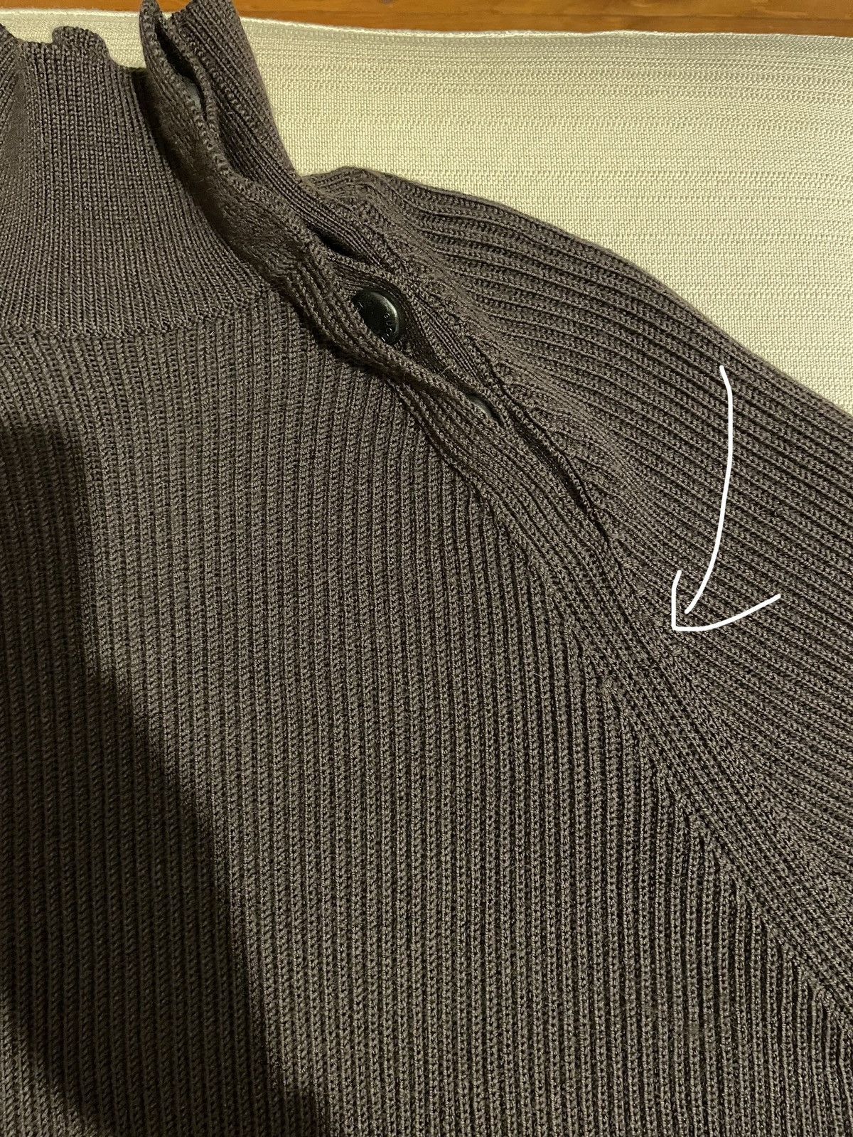 Tom Ford Gucci by Tom Ford Asymmetrical Collar Ribbed Wool Sweater Size US M / EU 48-50 / 2 - 6 Thumbnail