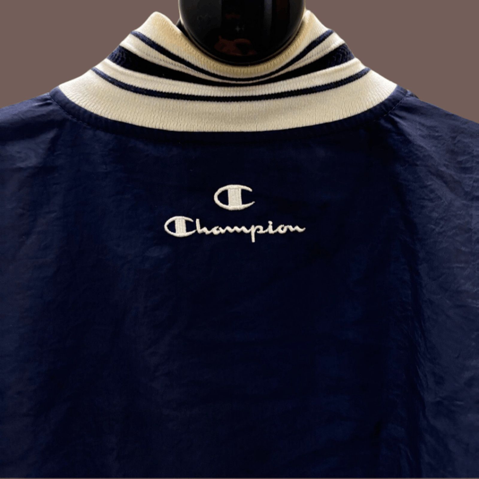 Champion × Vintage VTG Champion Pullover | Navy Half-Zip Logo XL 90s Streetwear Size US XL / EU 56 / 4 - 3 Thumbnail