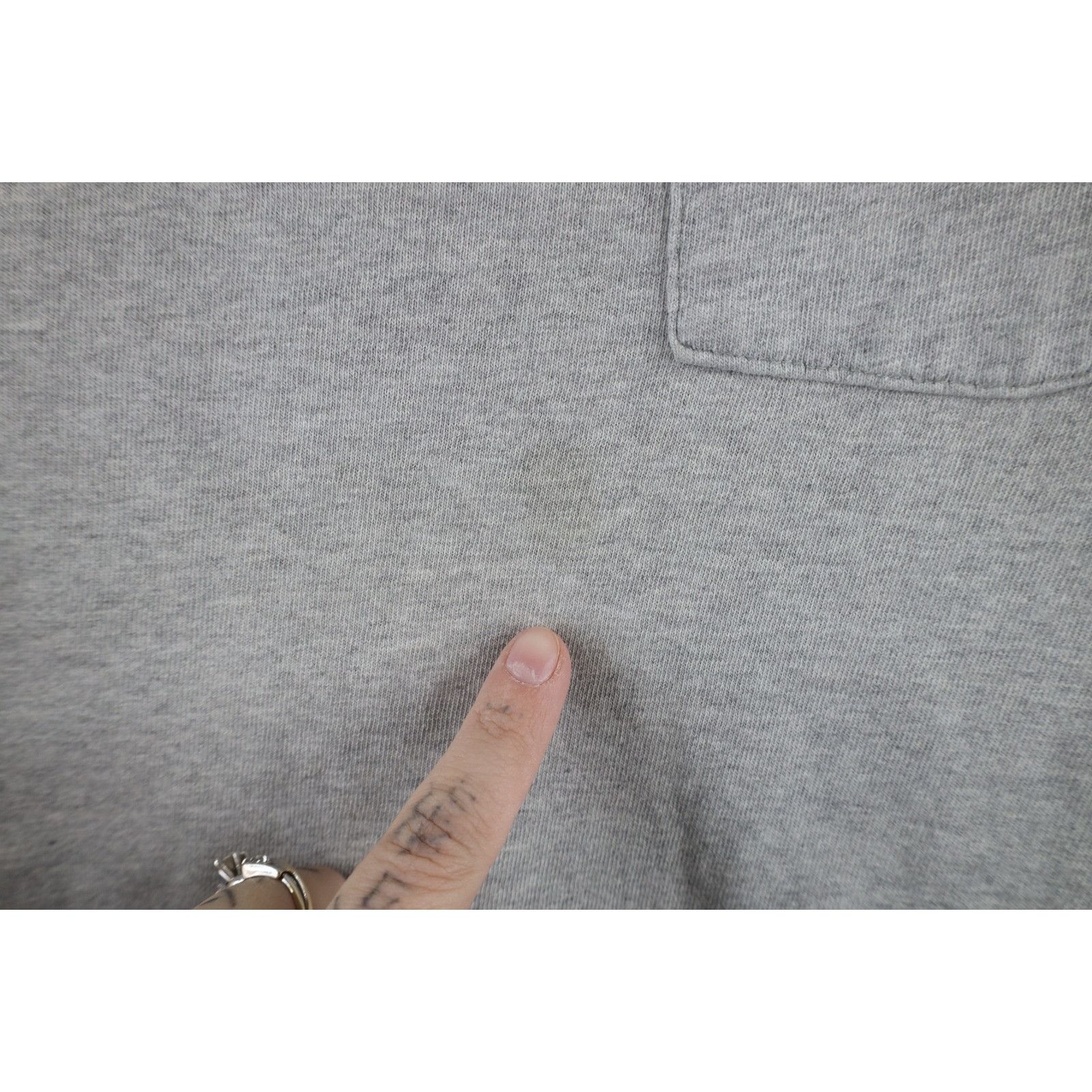 Jockey × Vintage Vintage 90s Streetwear Distressed Blank Pocket T-Shirt Size US L / EU 52-54 / 3 - 4 Thumbnail
