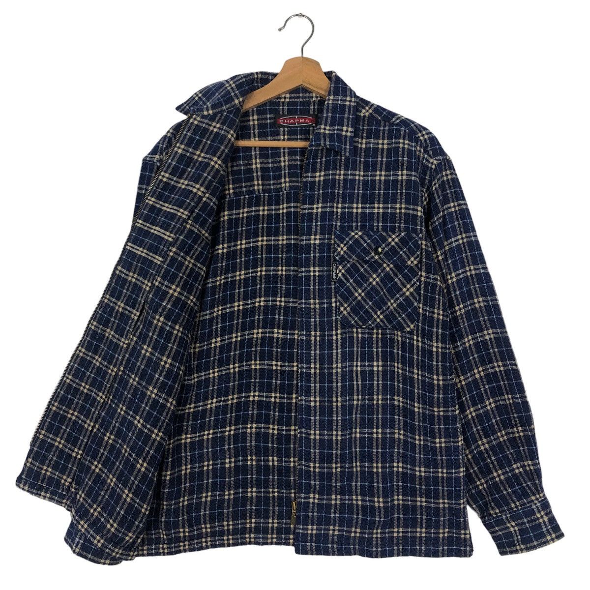 Japanese Brand 🔥90’s Vintage Flannel Jacket Checked Tartan Chapman Japan Size US M / EU 48-50 / 2 - 8 Thumbnail