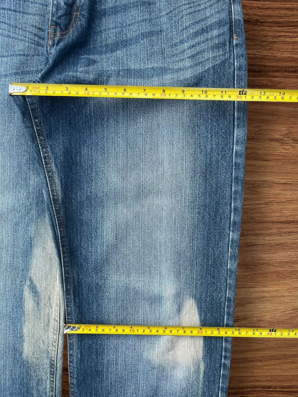 Japanese Brand Vintage Japanese Brand Blue Washed Mid Rise Relaxed Fit Jean Size US 32 / EU 48 - 12 Thumbnail