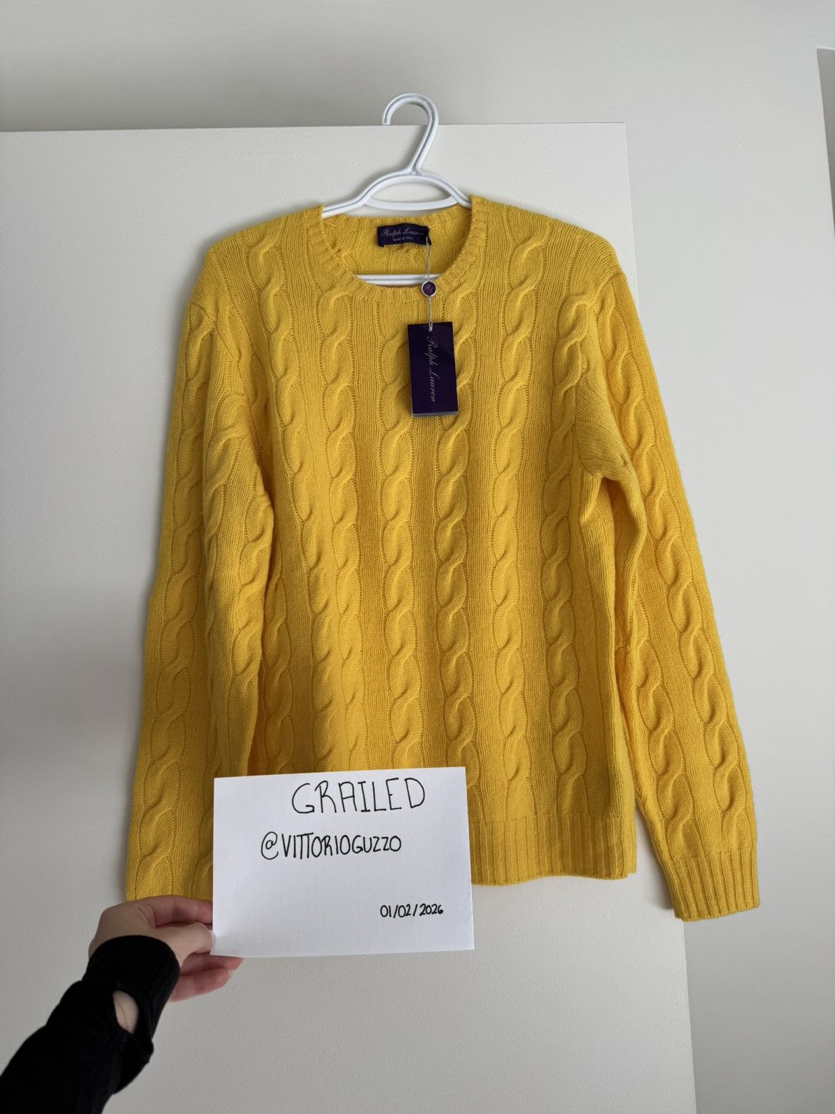 Ralph Lauren Purple Label Ralph lauren purple label 100% cashmere cable knit sweater Size US M / EU 48-50 / 2 - 2 Thumbnail