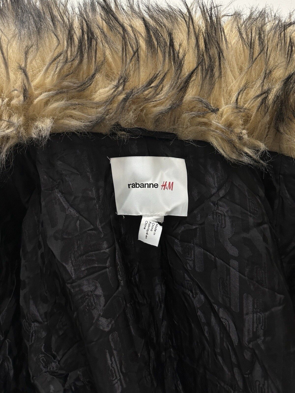 H&M × Paco Rabanne Paco Rabane H&M Faux Fuzzy Fur Long Coat Rare Size S / US 4 / IT 40 - 3 Thumbnail