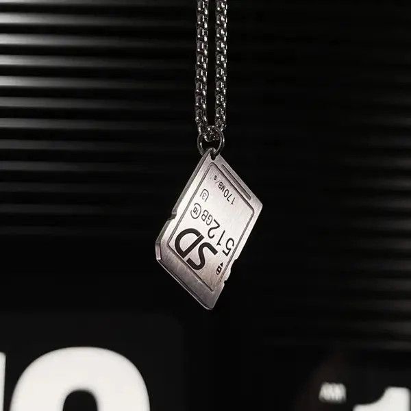 Jewelry SD Card Memory Card Pendant Necklace Size ONE SIZE - 2 Thumbnail