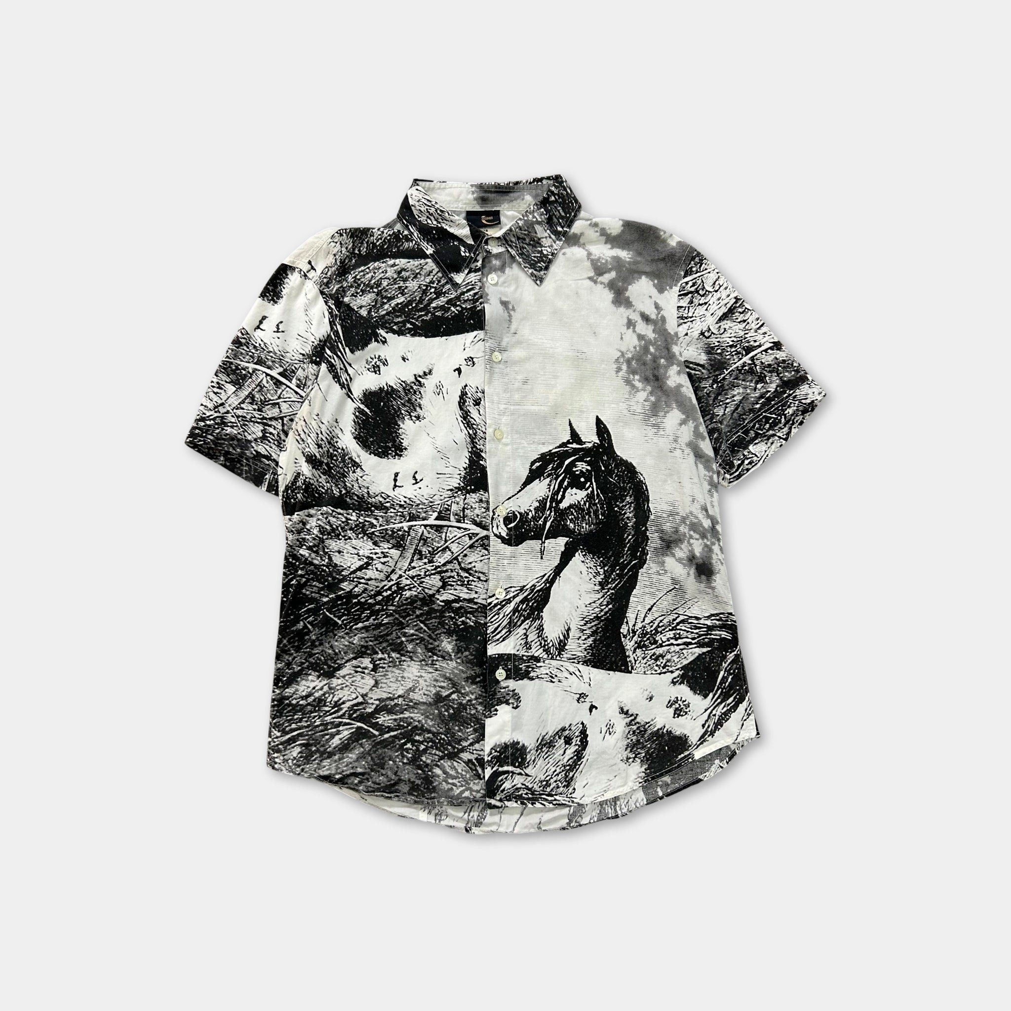 Just Cavalli Just Cavalli SS05 Horses Graphic Print Short Sleeve Shirt Size US XS / EU 42 / 0 - 1 Thumbnail