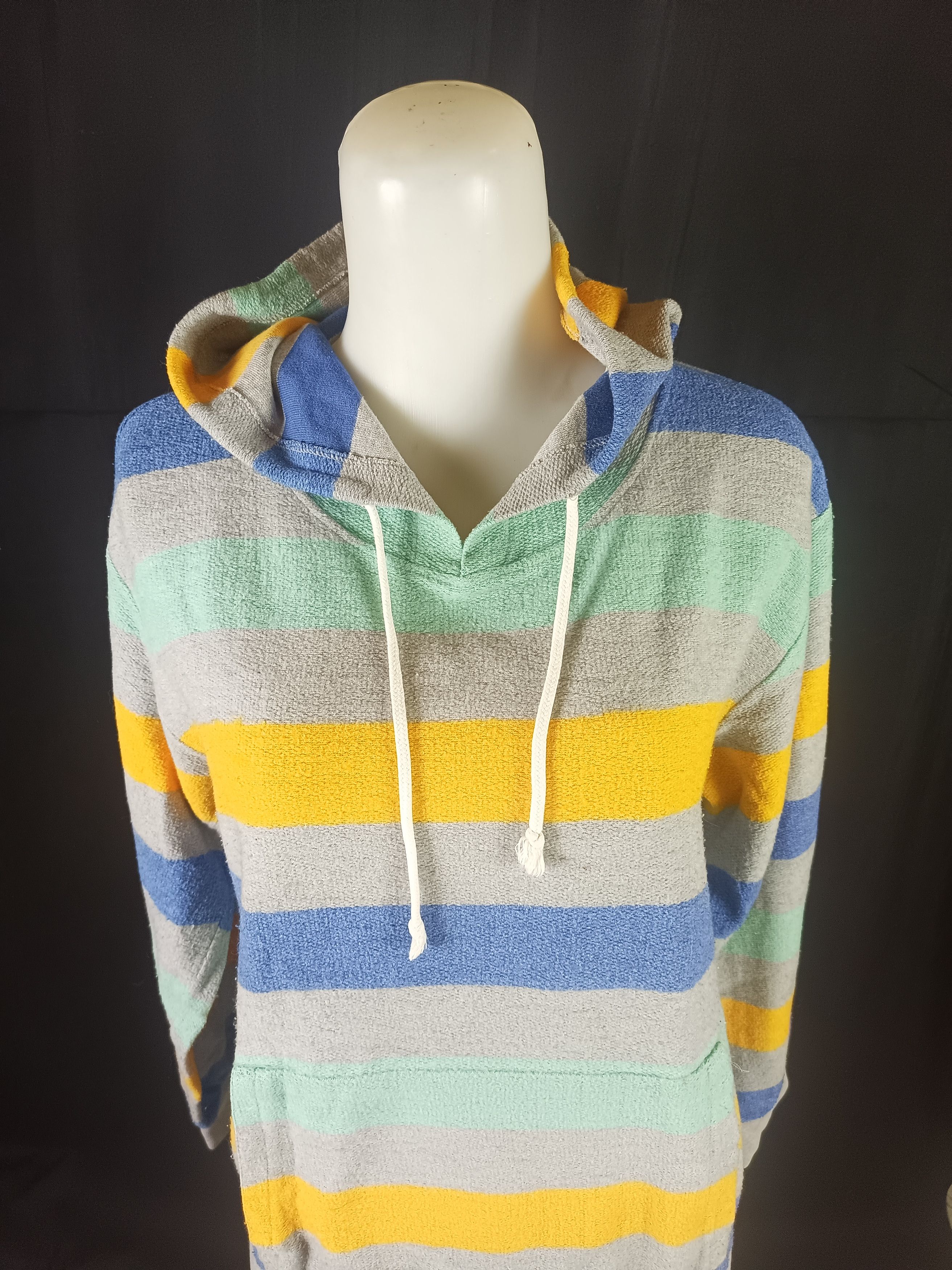 If Six Was Nine × Japanese Brand STOCKMAN Striped Hoodie Multicolor Size M / US 6-8 / IT 42-44 - 2 Thumbnail