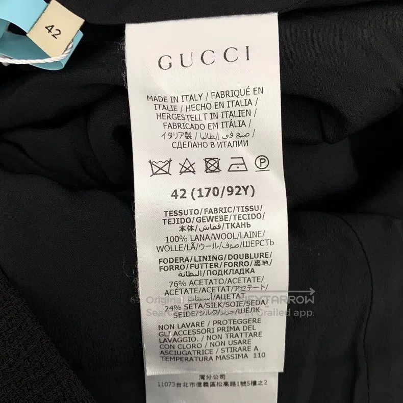 Other Gucci Black buttoned wool round-neck short-sleeved dress Size M / US 6-8 / IT 42-44 - 7 Thumbnail