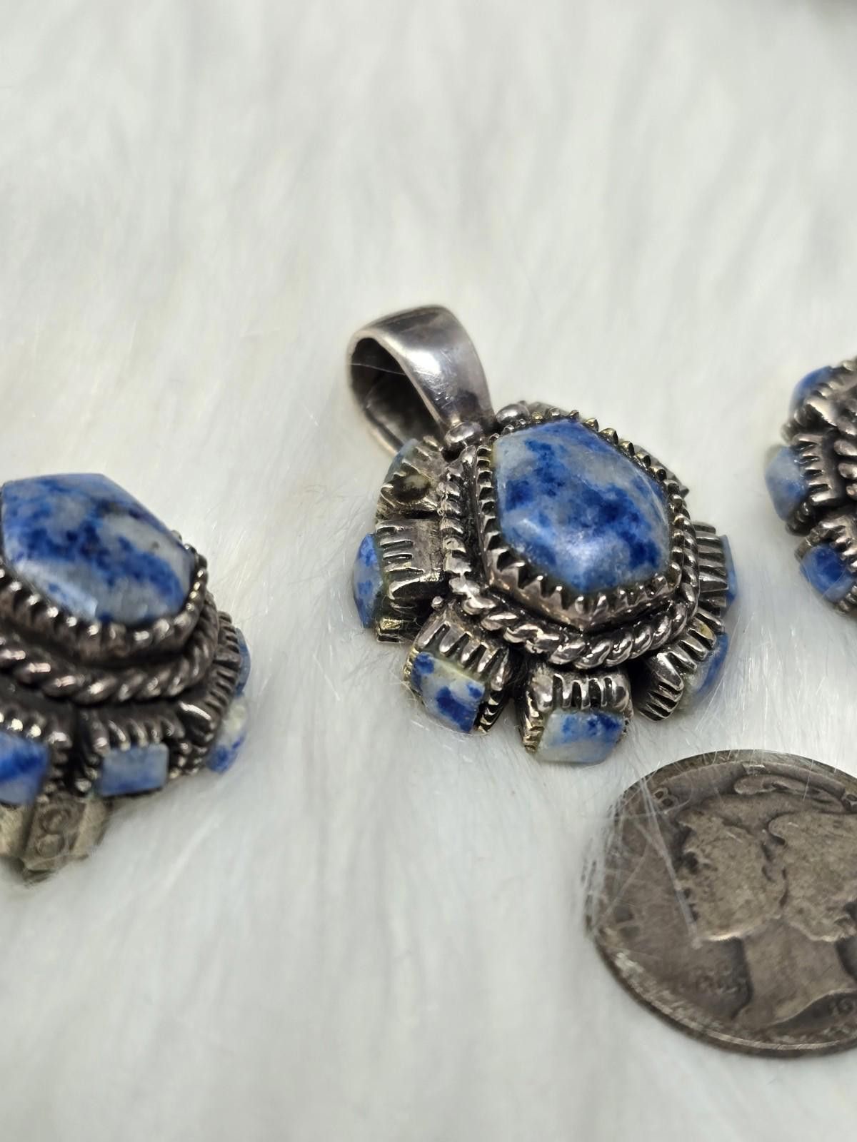 Other Artisan 925 Sterling Silver Lapis Sodalite Jewelry Set Size ONE SIZE - 9 Thumbnail